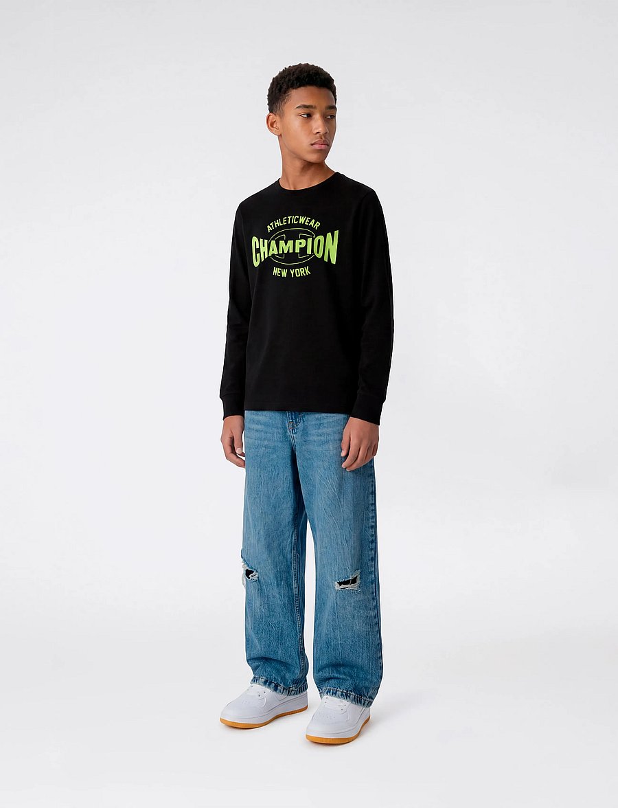 Champion - LS Tee - long-sleeved t-shirts - kk002-nbk - 4