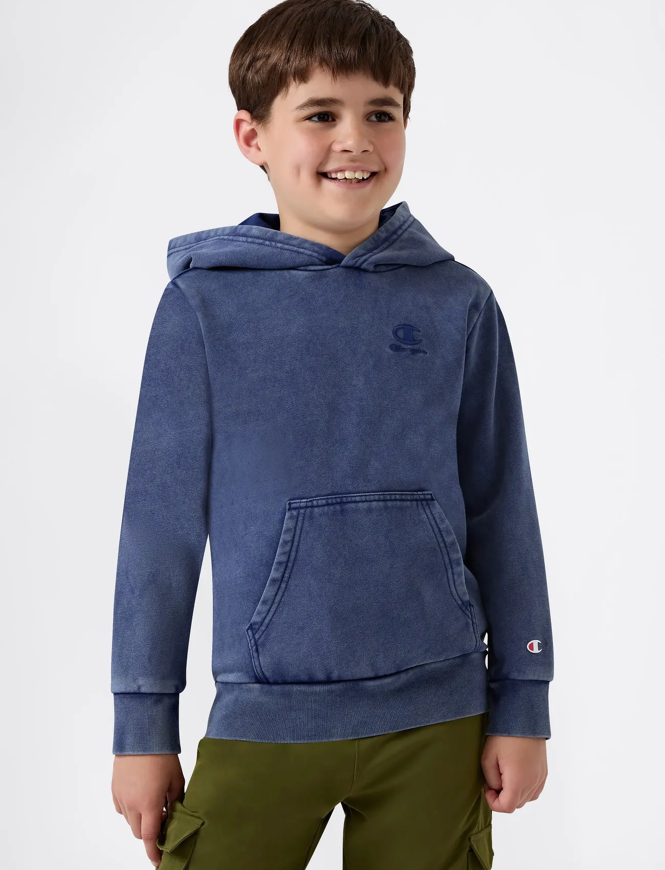 Champion Hooded Sweatshirt, Børn, Hættetrøje, Navy, Str: 162-167