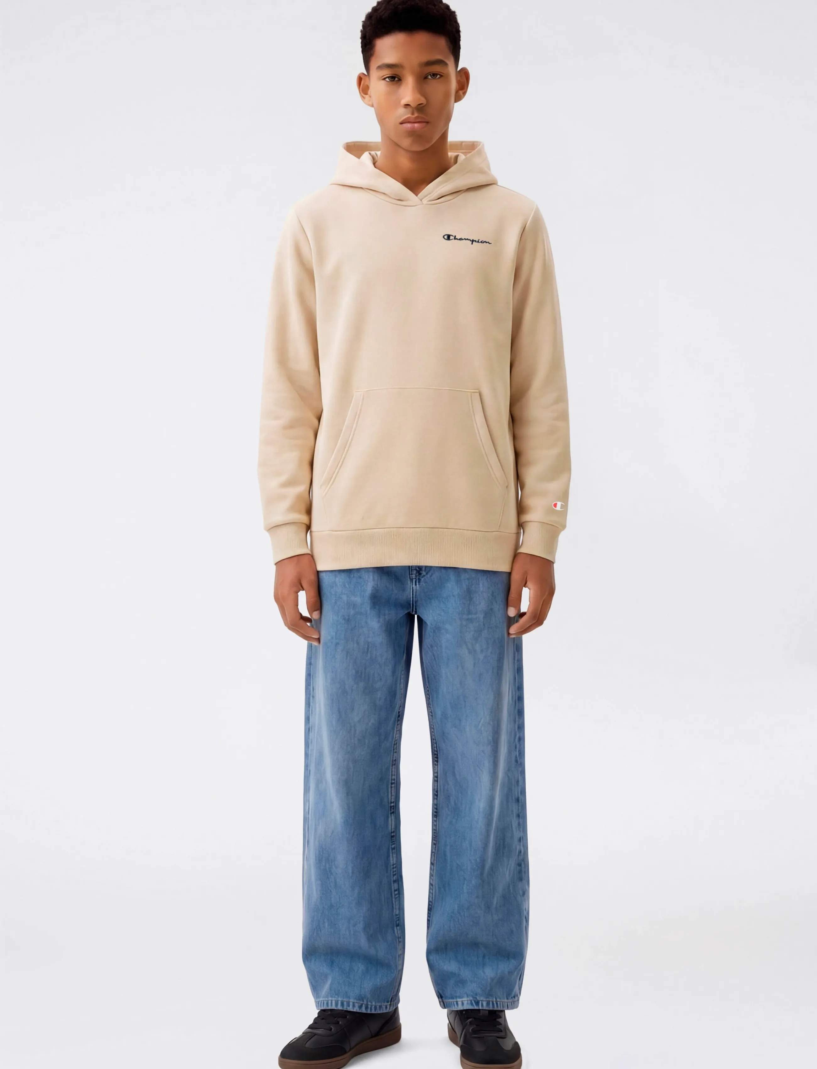 Champion Hooded Sweatshirt - Sweatshirts & Huvtröjor - YS089-FOG / cream