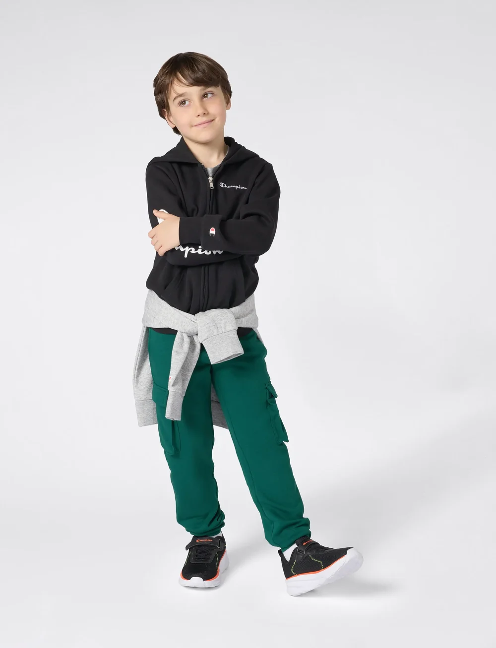 Champion - Hooded Full Zip Sweatshirt - kapuutsiga dressipluusid - black beauty - 0