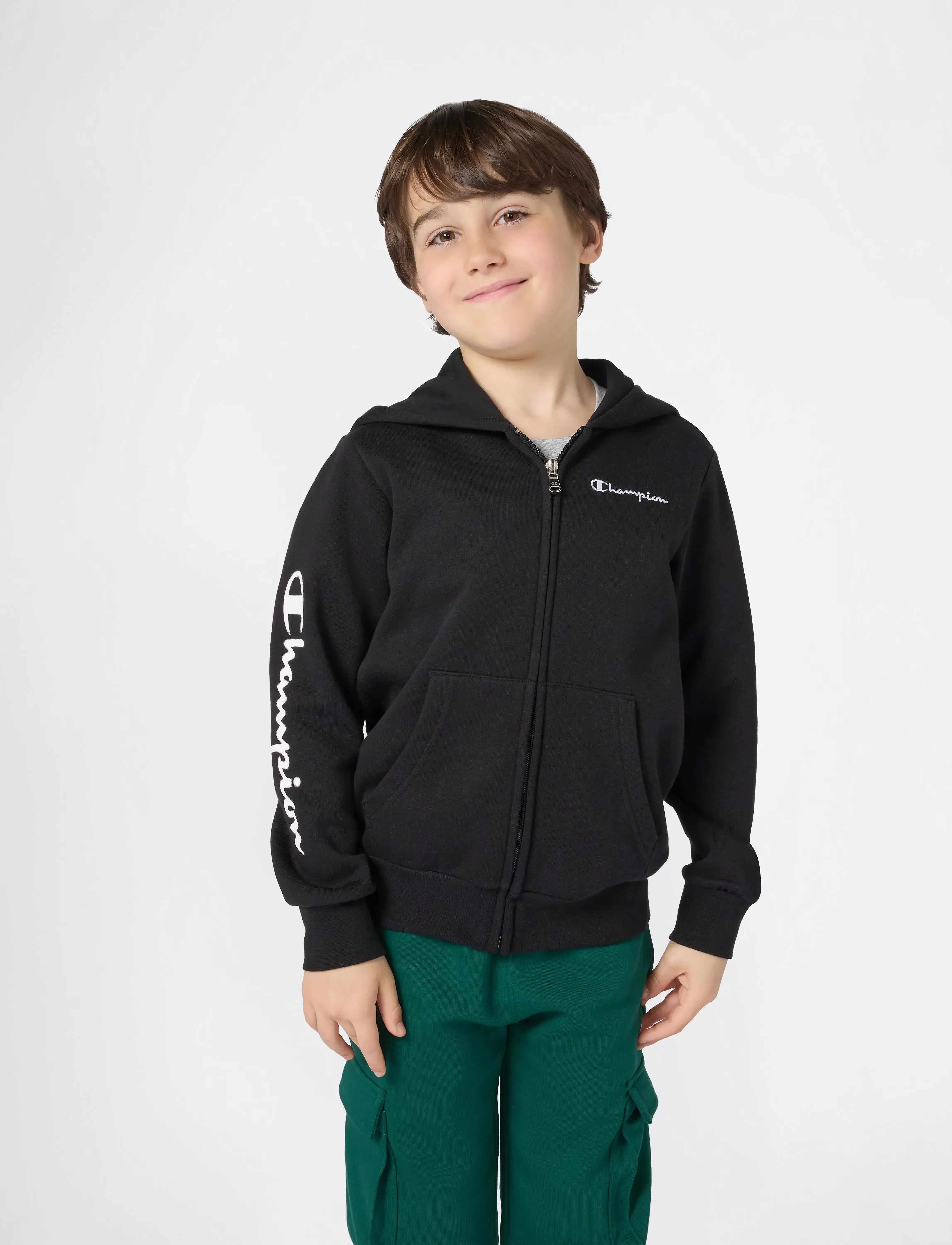 Champion - Hooded Full Zip Sweatshirt - hupparit - kk001-nbk - 4