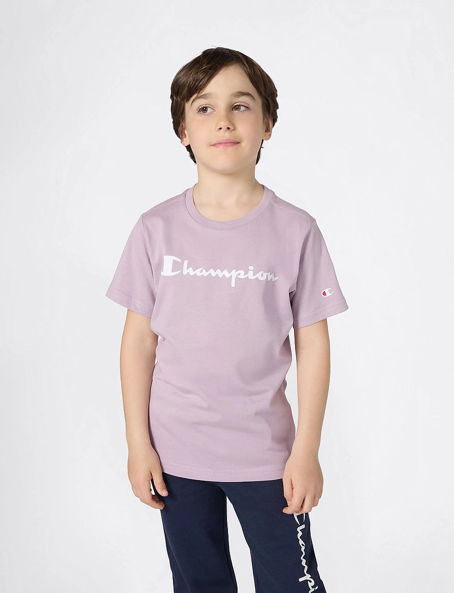 Champion - SS Tee - kortærmede t-shirts - snap back purple - 4