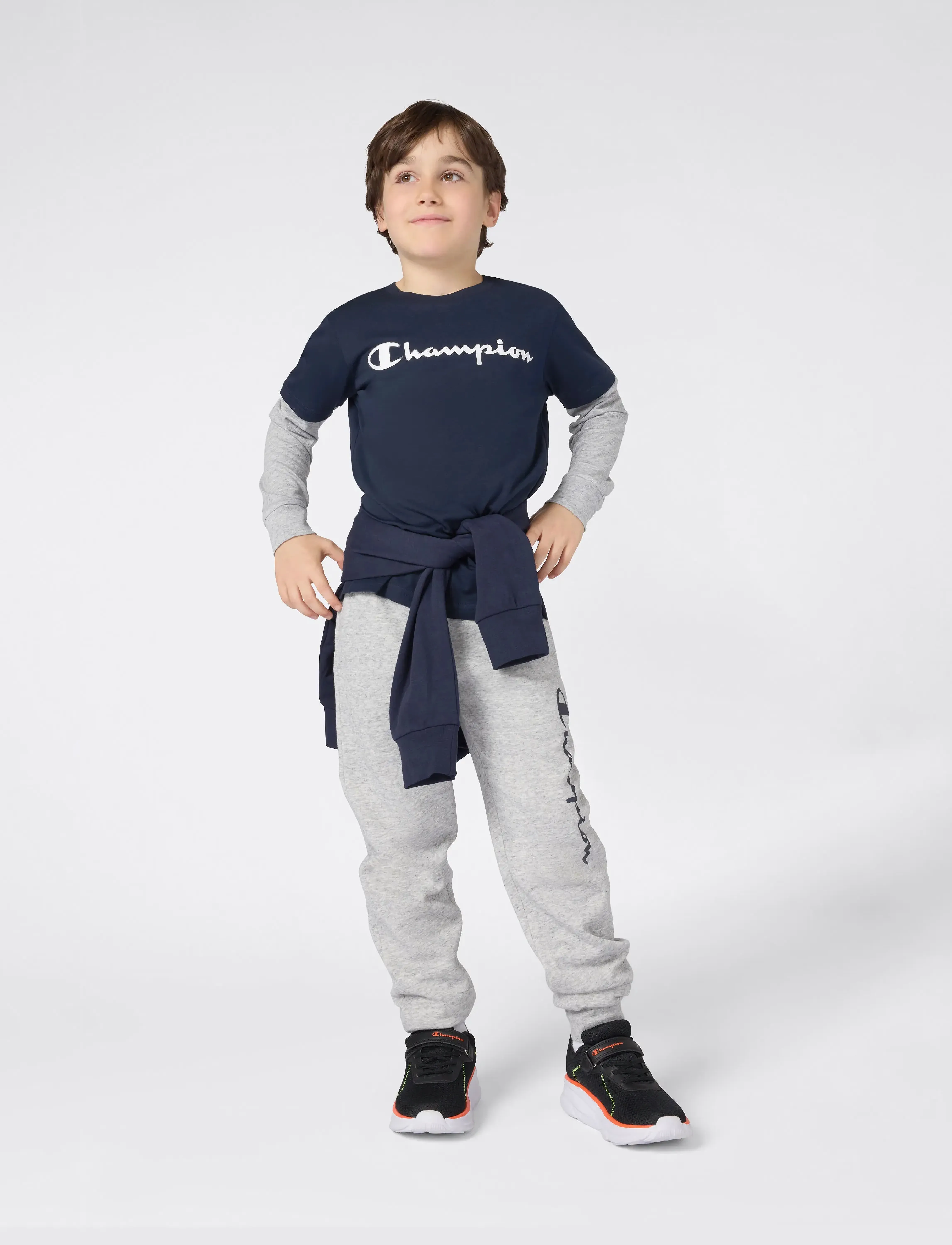 Champion Long Sleeve T-Shirt, 102-107, T-shirts, Marineblau - Long-sleeved Kinder