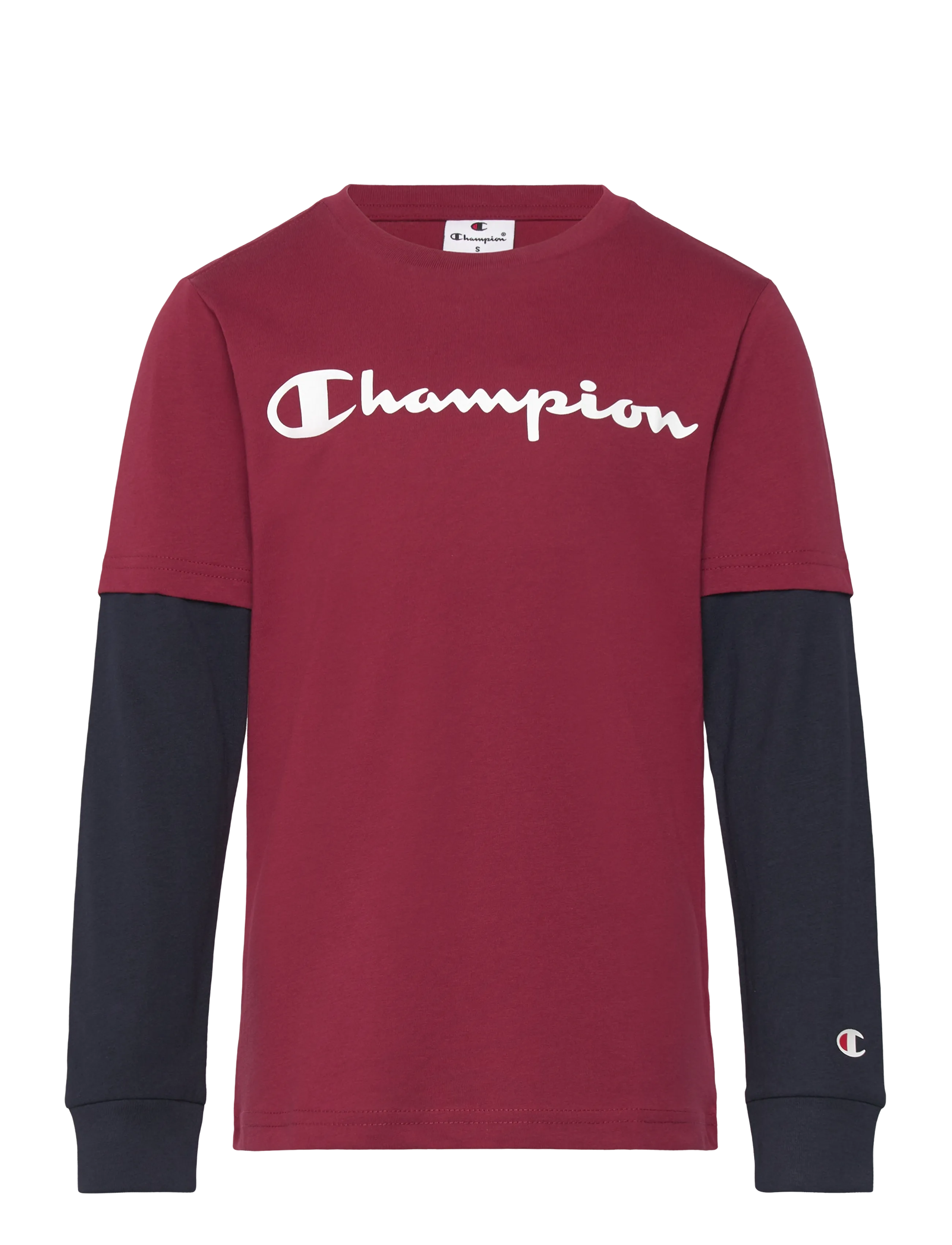 CHAMPION Lange Ärmel T-Shirt Rot - 162-167 - Kinder