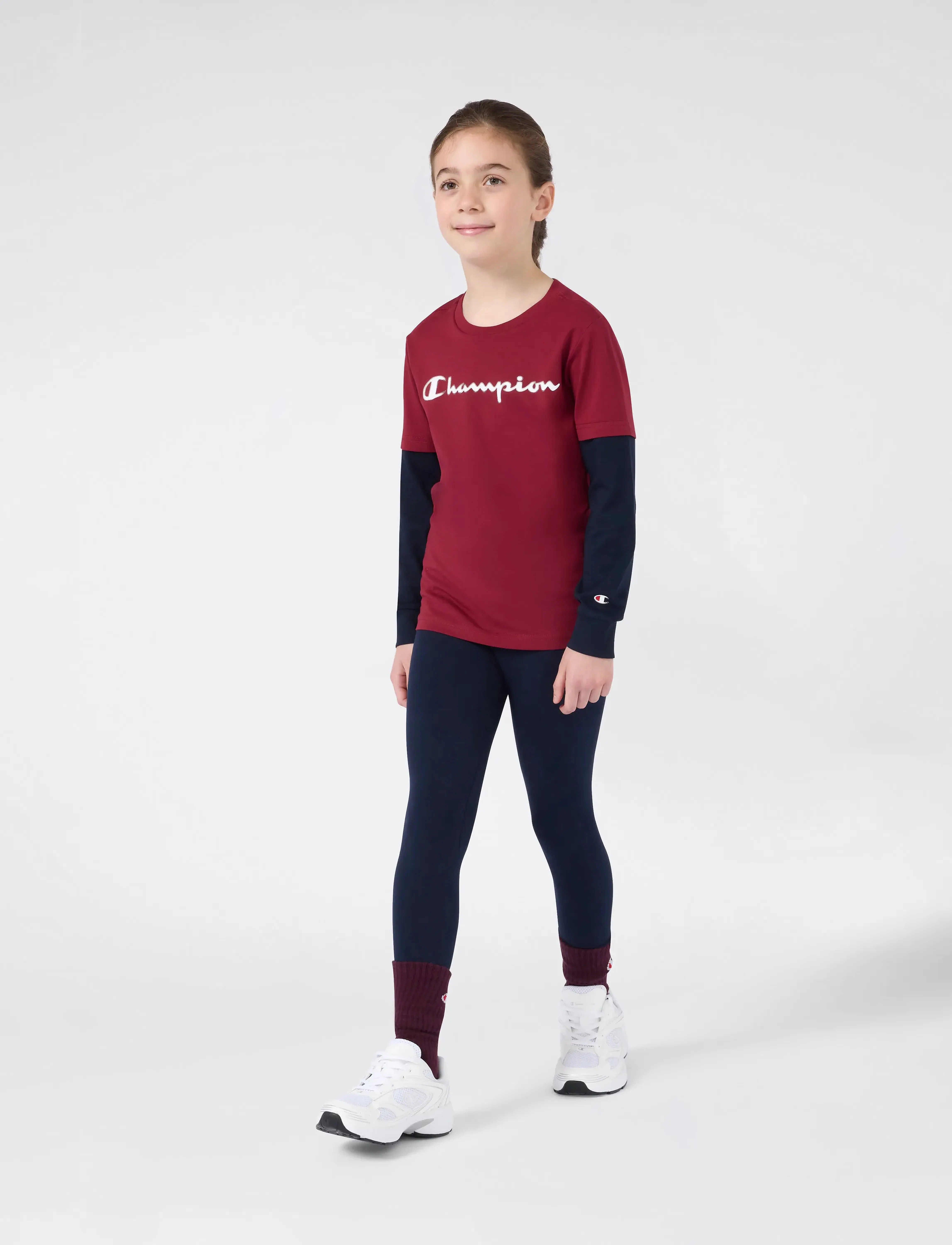 Champion Long Sleeve T-Shirt, 174-179, T-shirts, Rot - Long-sleeved Kinder