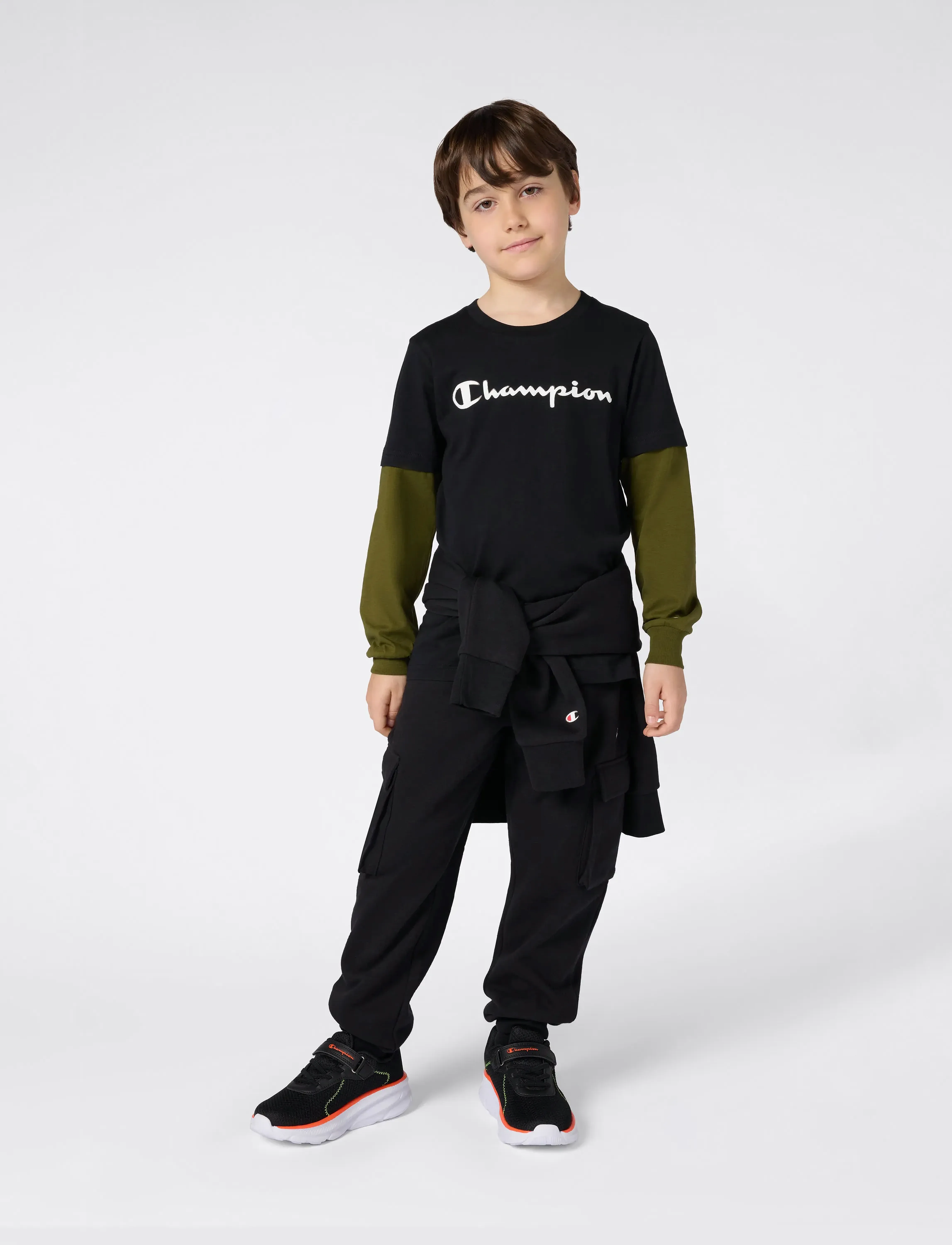 Champion Long Sleeve T-Shirt, 162-167, T-shirts, Schwarz - Long-sleeved Kinder