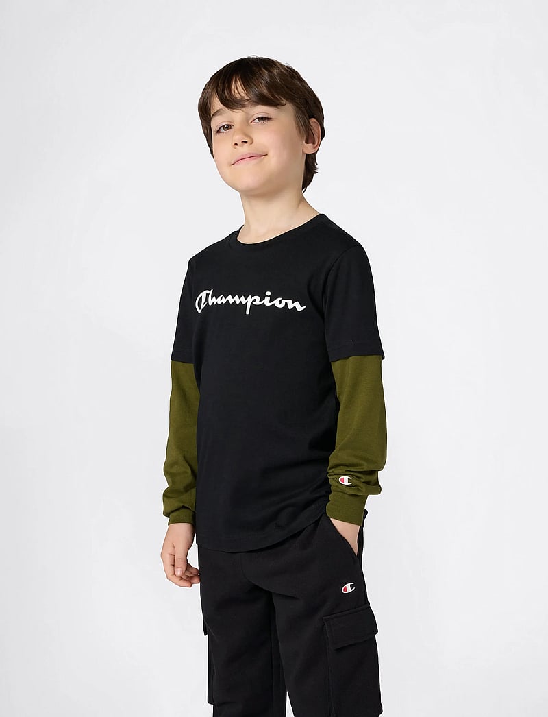 Champion - Long Sleeve T-Shirt - t-krekli ar garām piedurknēm - kk001-nbk/noxm - 4