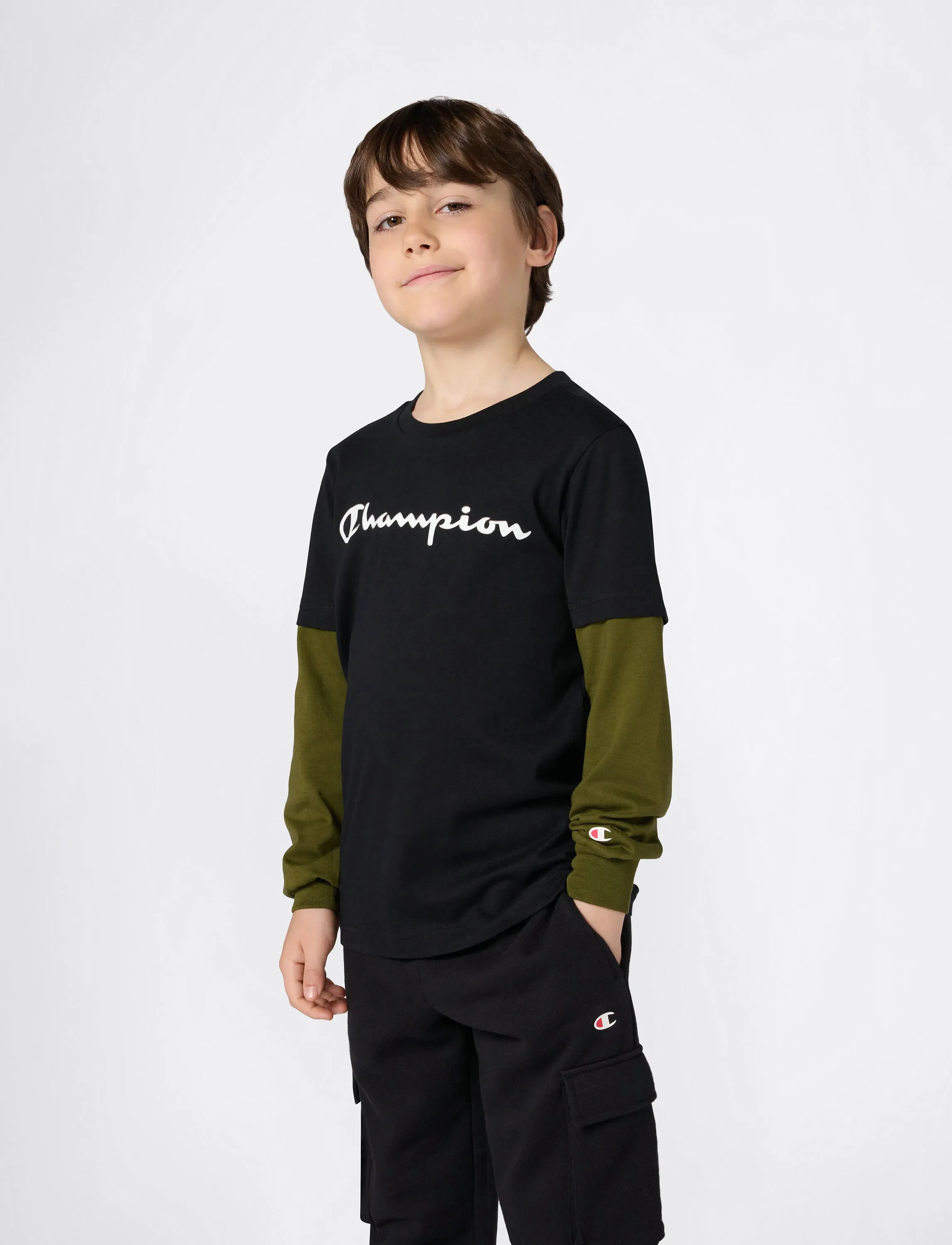 Champion - Long Sleeve T-Shirt - pitkähihaiset t-paidat - kk001-nbk/noxm - 4