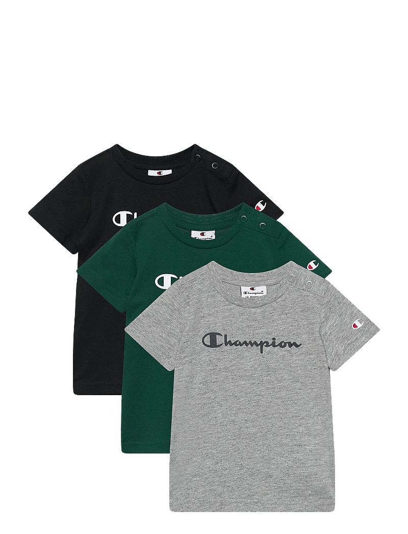 Champion - 3 pack SS Tee - t-krekli ar īsām piedurknēm - new oxford grey melange - 0