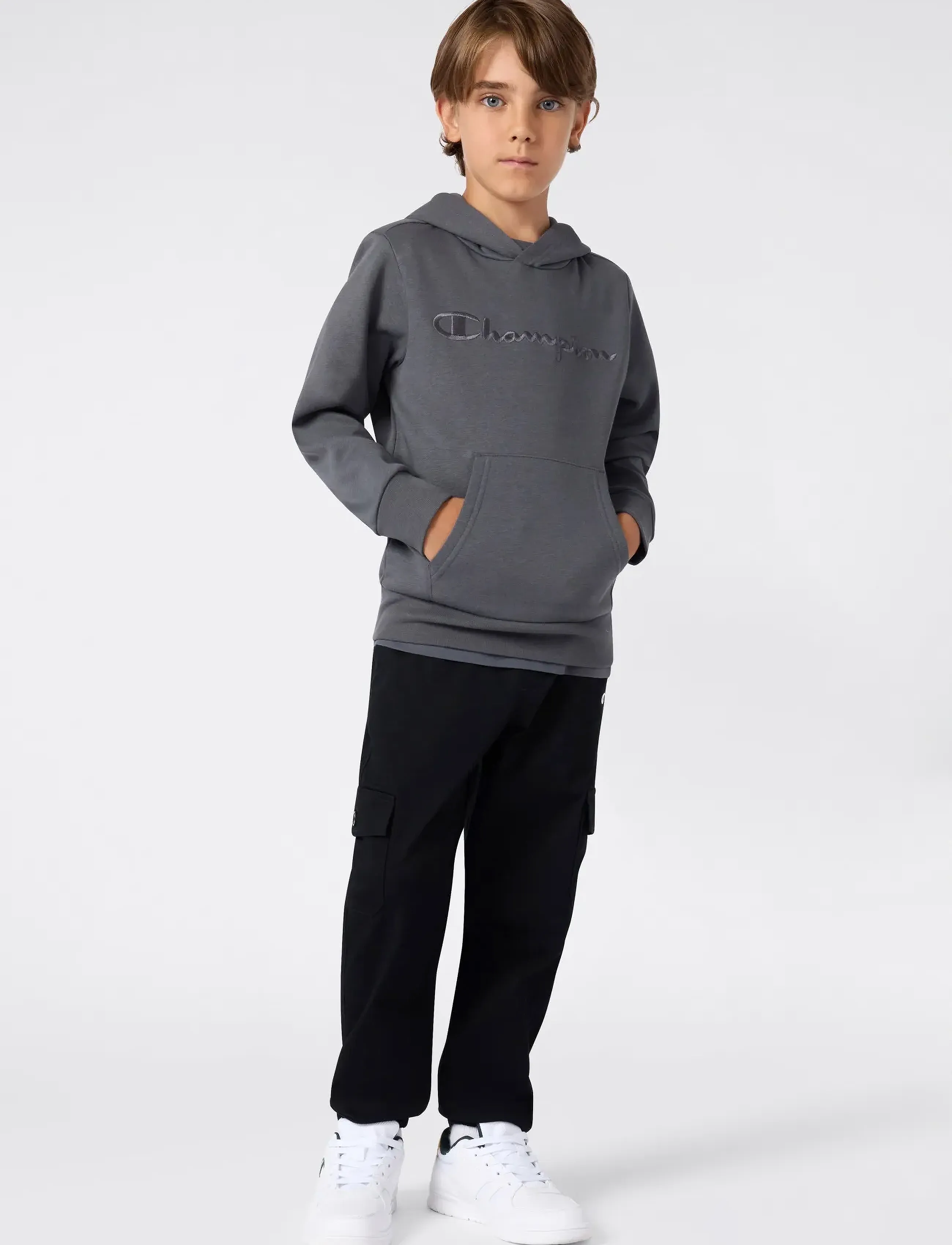 Champion - Hooded Sweatshirt - hættetrøjer - forged steel grey - 3