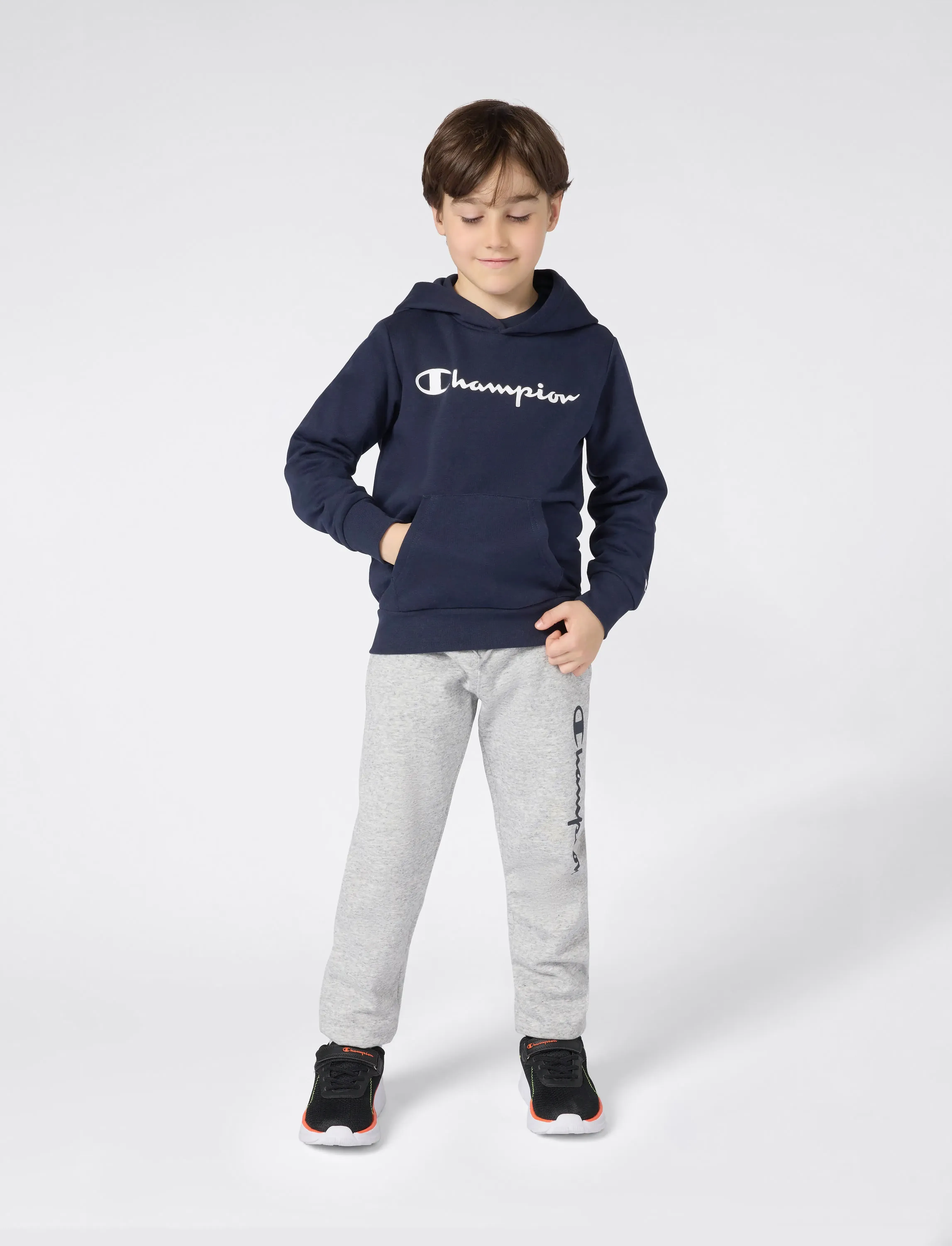Champion Hooded Sweatshirt, Hættetrøje, Navy, Str: 162-167