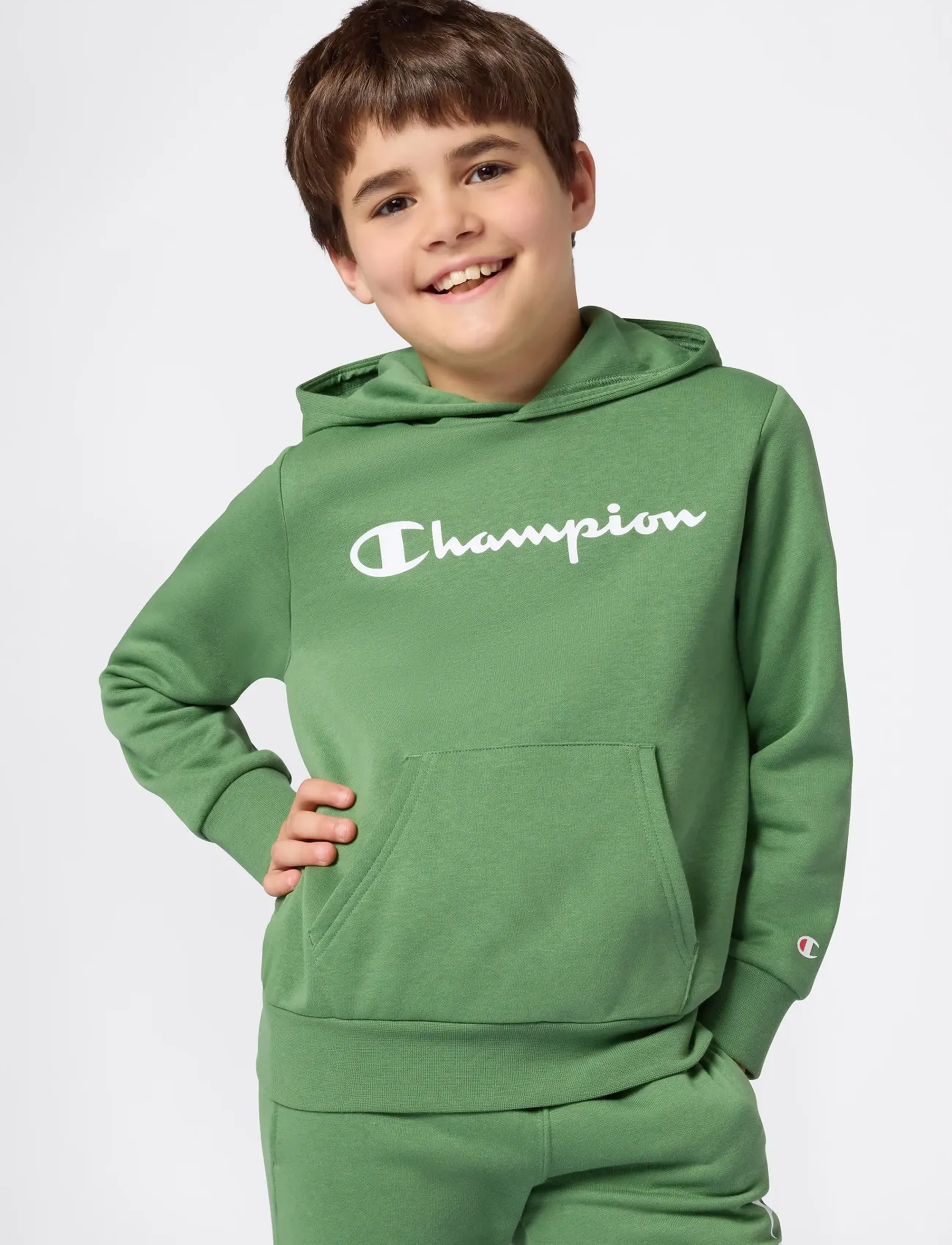 Champion Hooded Sweatshirt - Sweatshirts & Kapuzenpullover - RYEGRASS GREEN / green