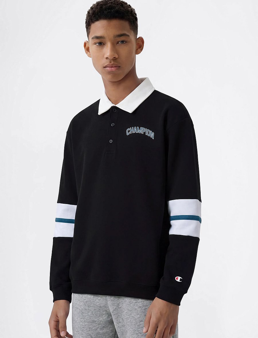 Champion - Polo Neck Sweatshirt - kk001-nbk - 0