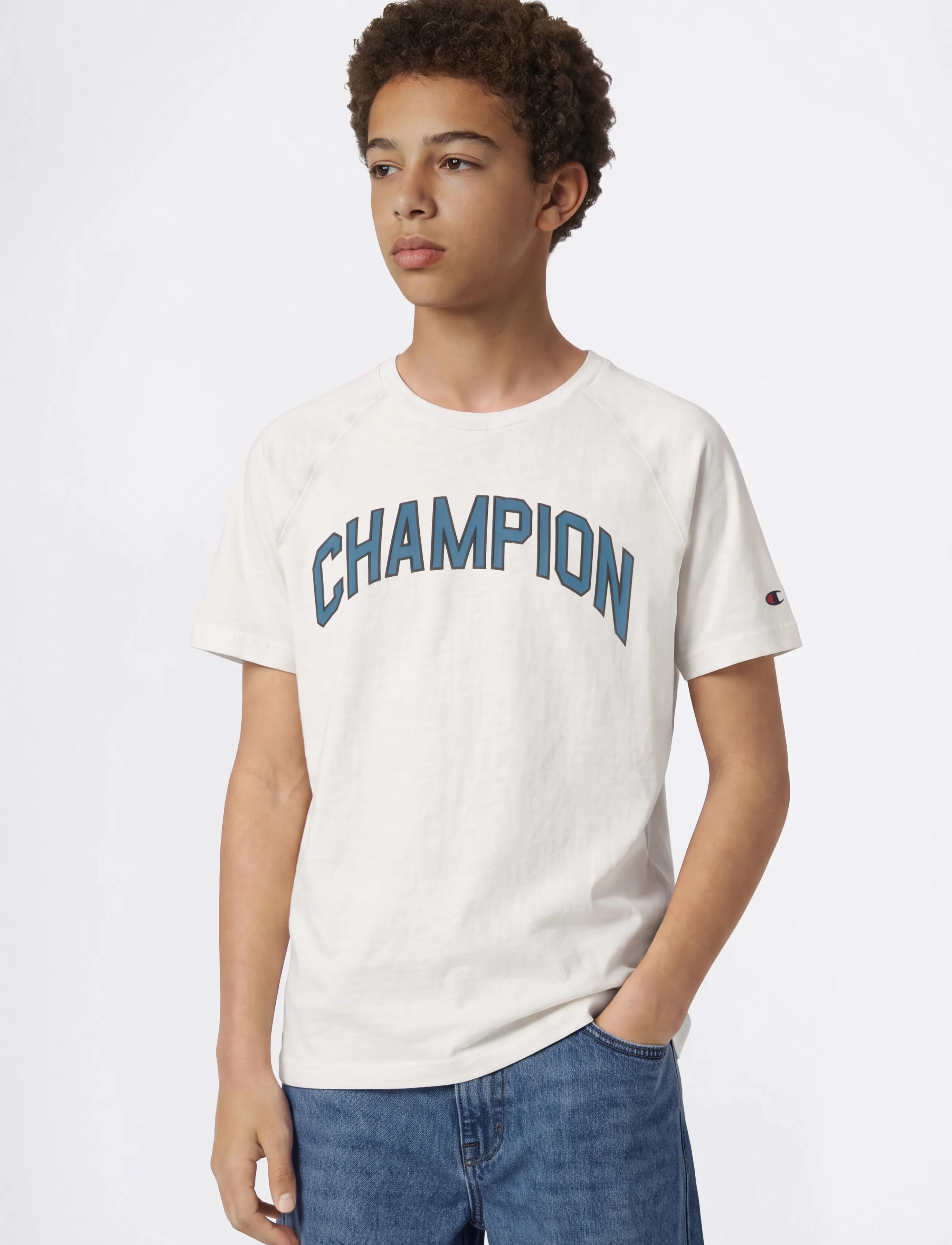 Champion SS Tee - Oberteile & T-Shirts - YS084-EGT / cream