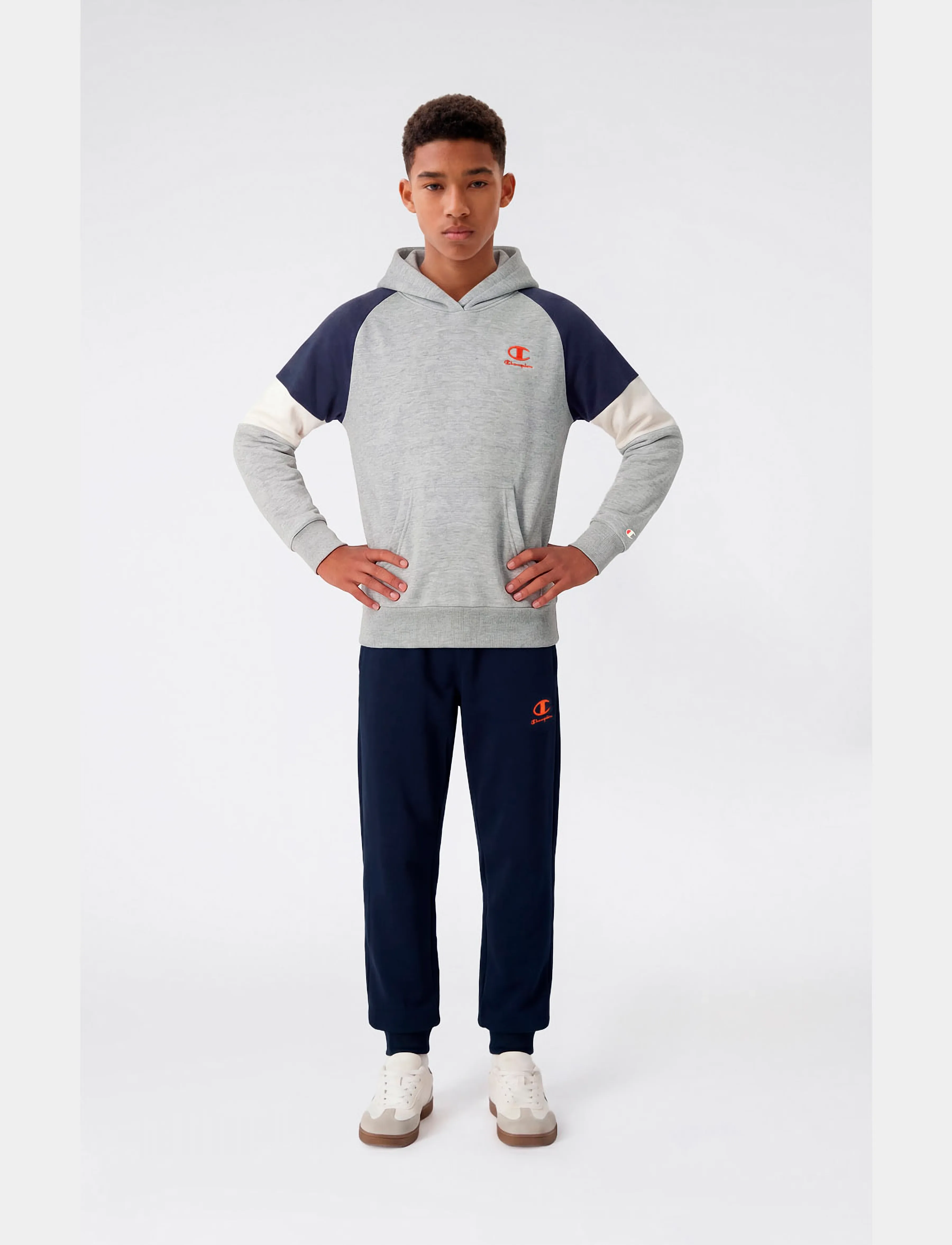 Champion Hooded Sweatshirt - Sweatshirts & Hoodies - EM021-NOXM/NNY/EGT / grey