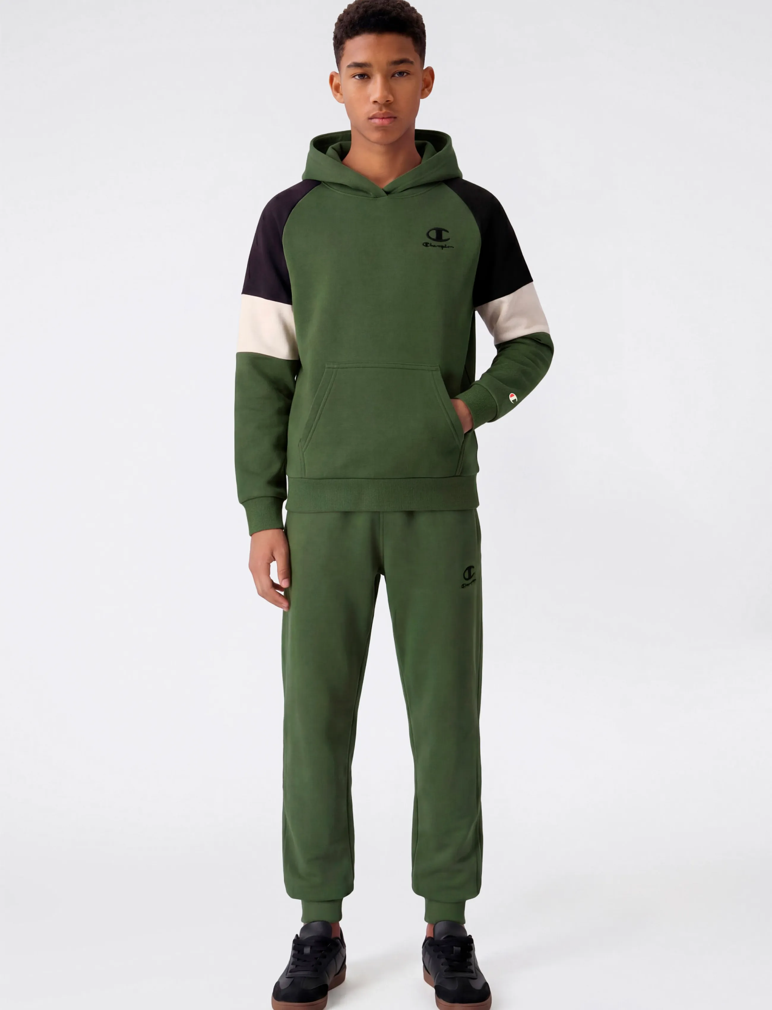 Champion Hooded Sweatshirt - Sweatshirts & Huvtröjor - GS548-BZG/NBK/EGT / green