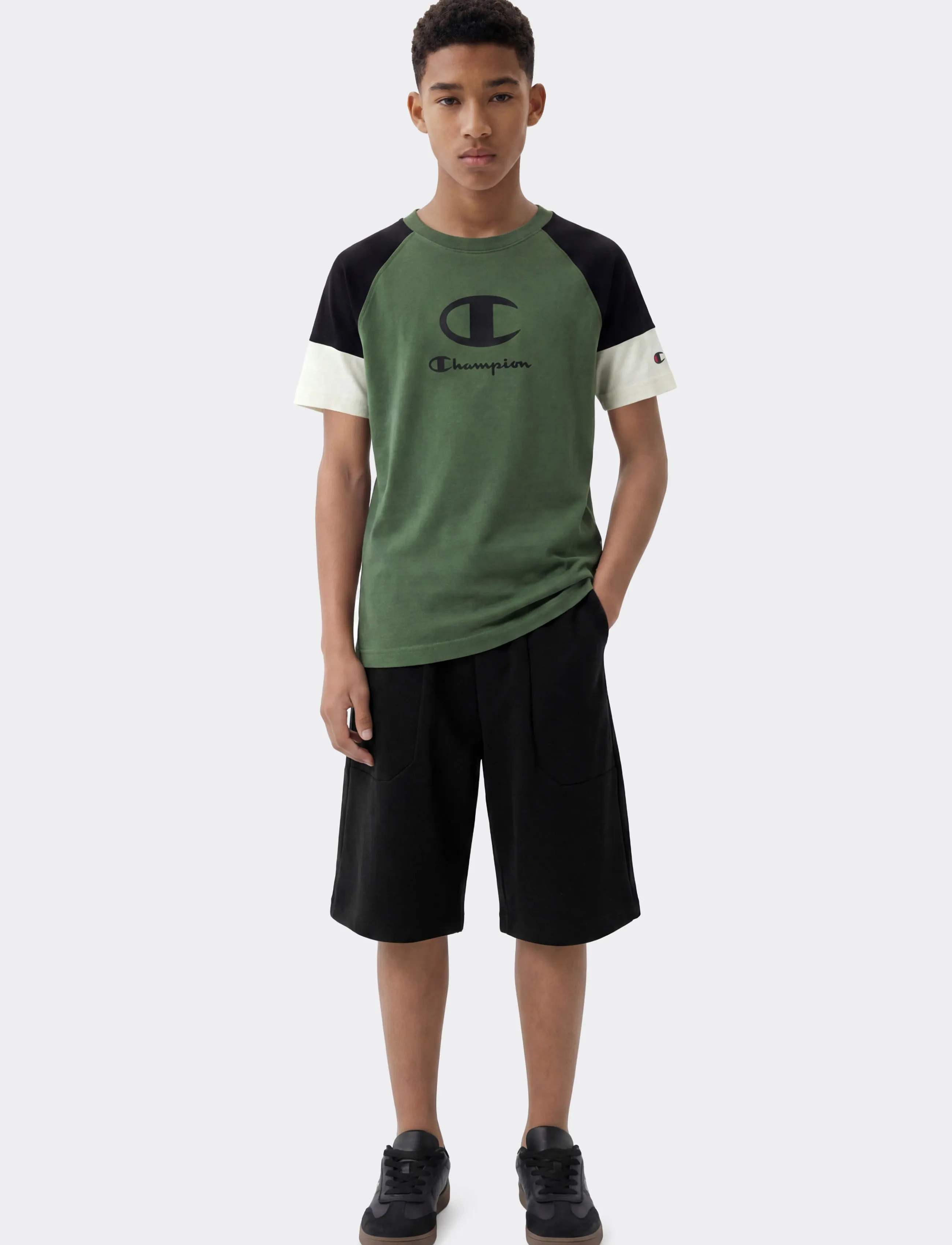 Champion SS Tee - T-särgid - GS548-BZG/NBK/EGT / khaki/green