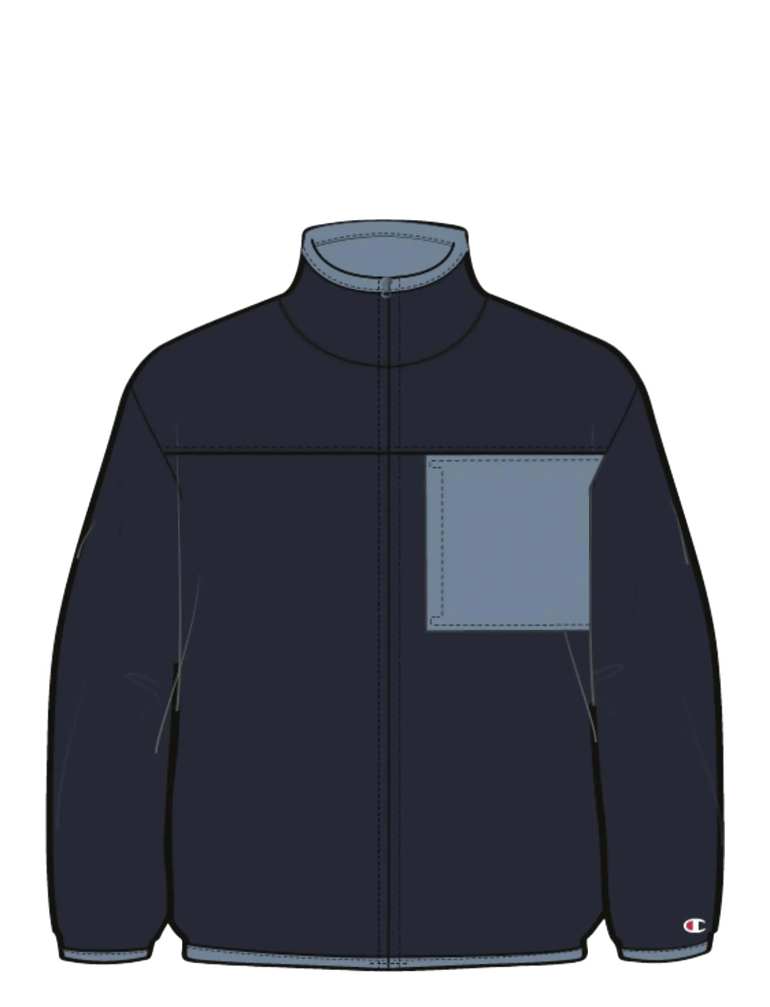 Champion Full Zip Top - Outdoor - BS501-NNY/WDWB / navy
