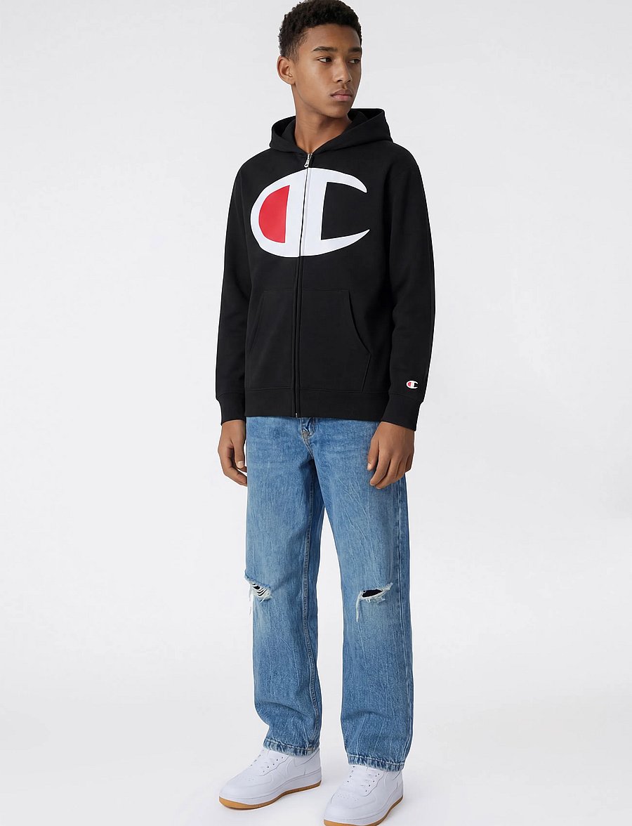 Champion - Hooded Full Zip Sweatshirt - kapuzenpullover - kk001-nbk - 0