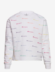 Crewneck Croptop Sweatshirt - WHITE AL (WHT) A