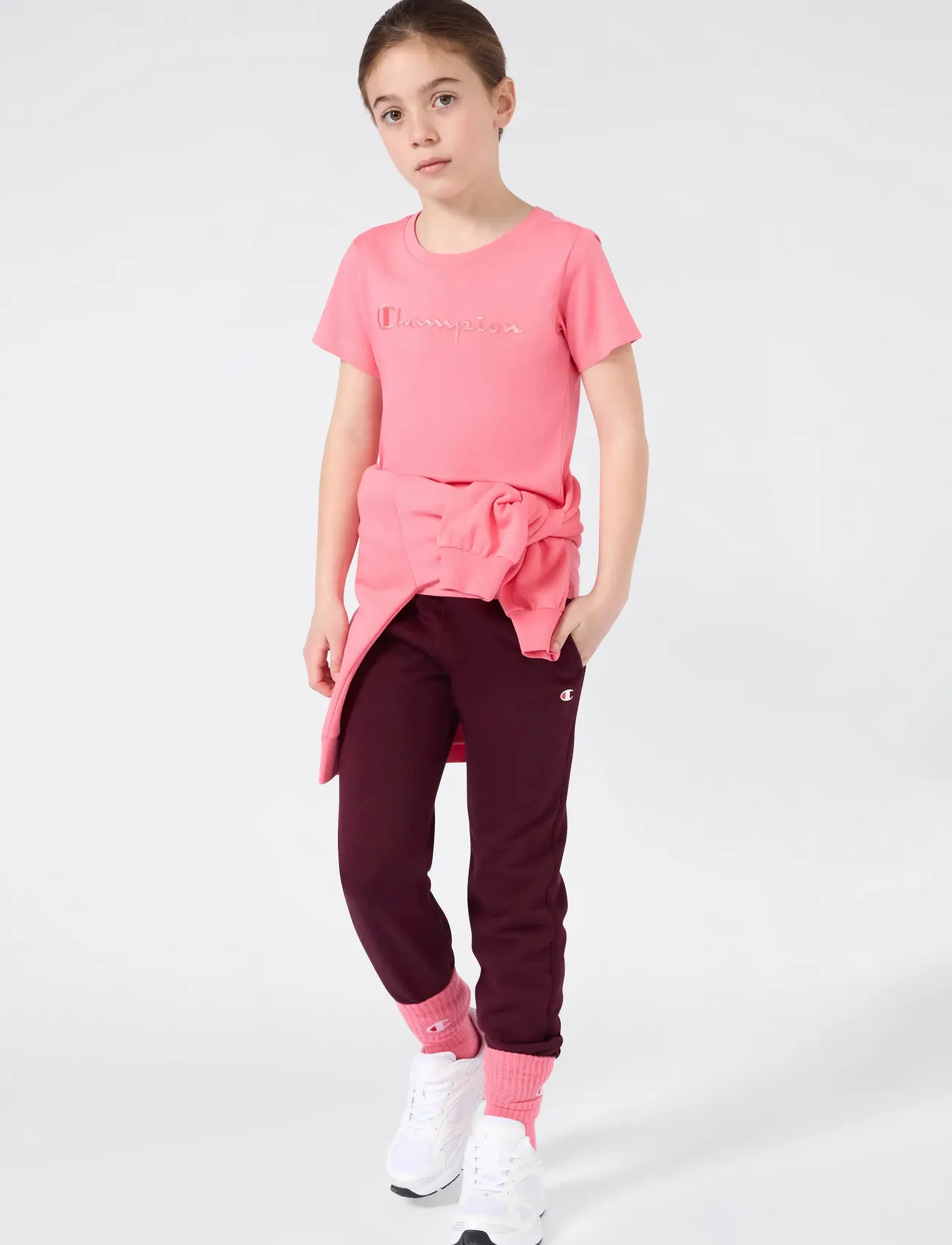 Champion - Straight Hem Pants - träningsbyxor - medium ruby - 3