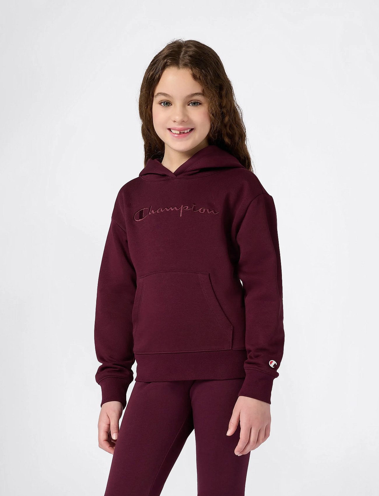 Hooded Sweatshirt - MEDIUM RUBY