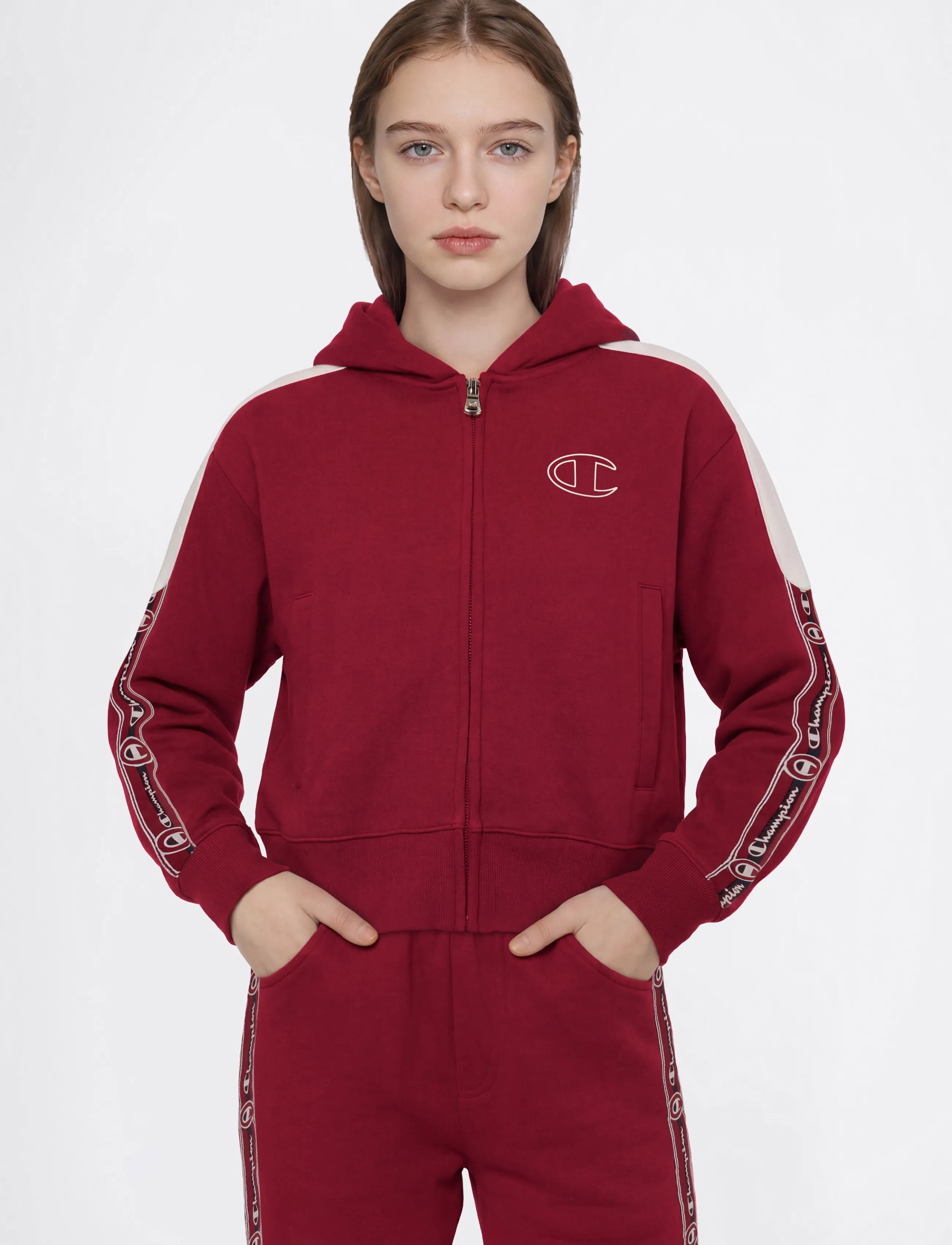 Champion - Full Zip Hoodie Sweatshirt - kapuzenpullover - rs508-tbr/egt - 2
