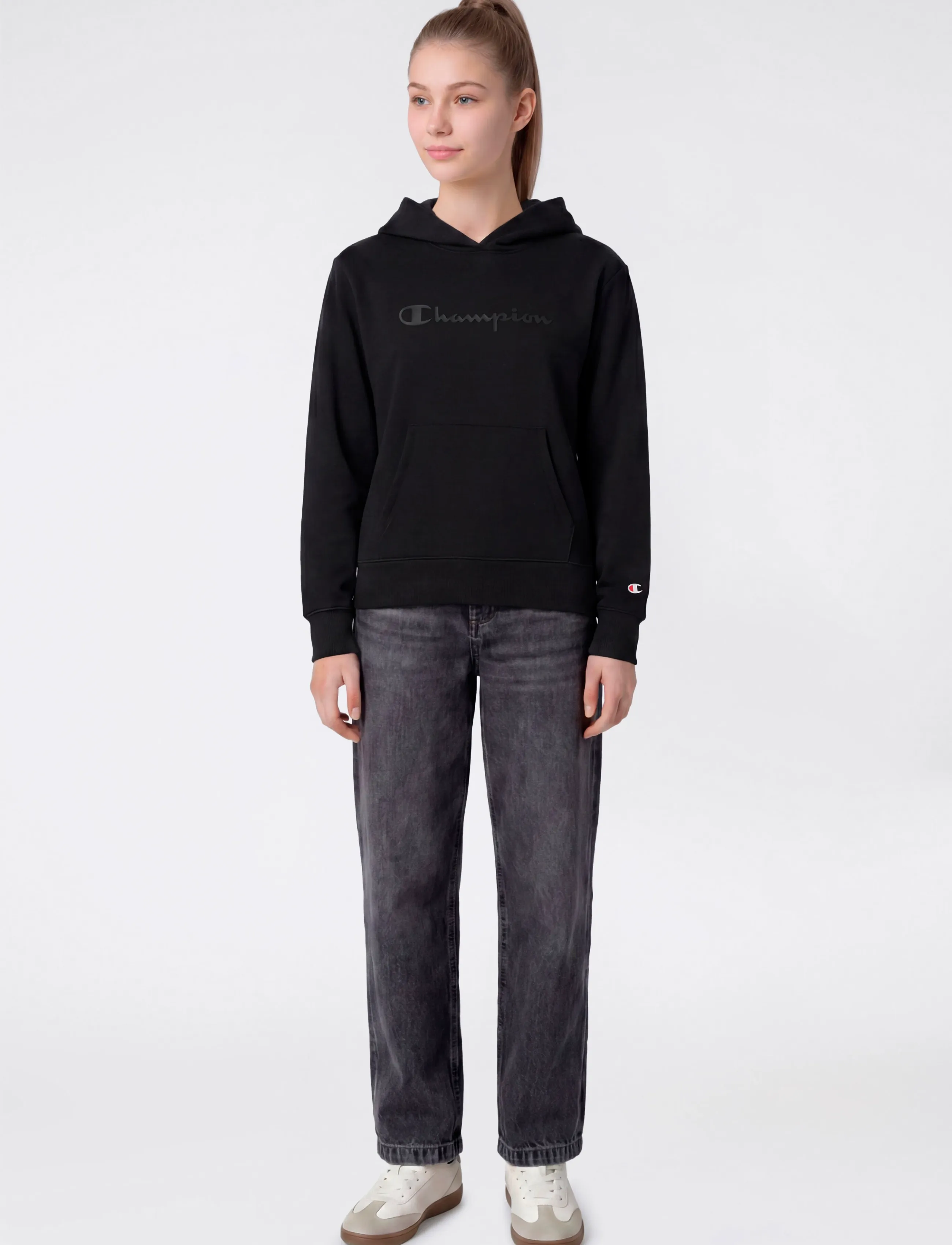 Champion Hooded Sweatshirt, 114-119, Sweatshirts & Hoodies, Schwarz - Kinder