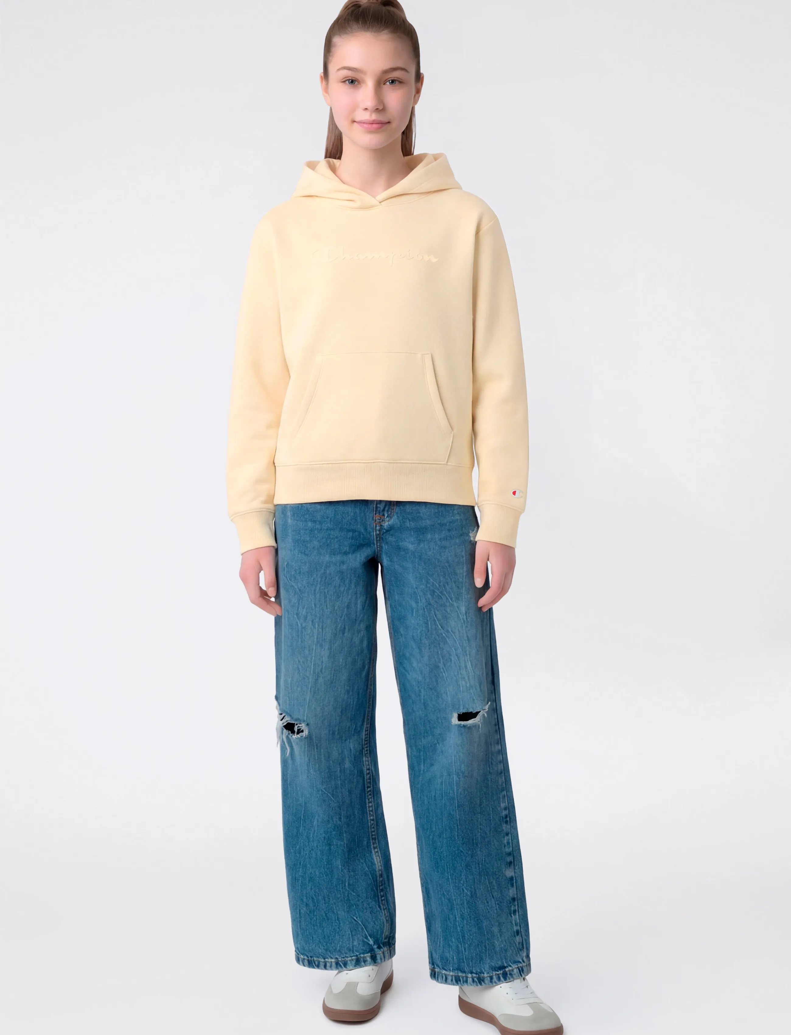 Champion Hooded Sweatshirt - Sweatshirts & Hoodies - YS175-LWO / cream