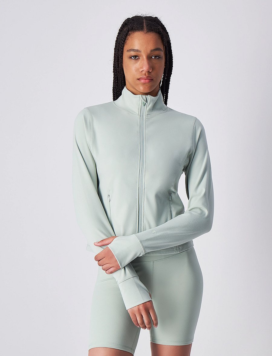 Champion - Full Zip Sweatshirt - sweatshirts - clever sage - 0
