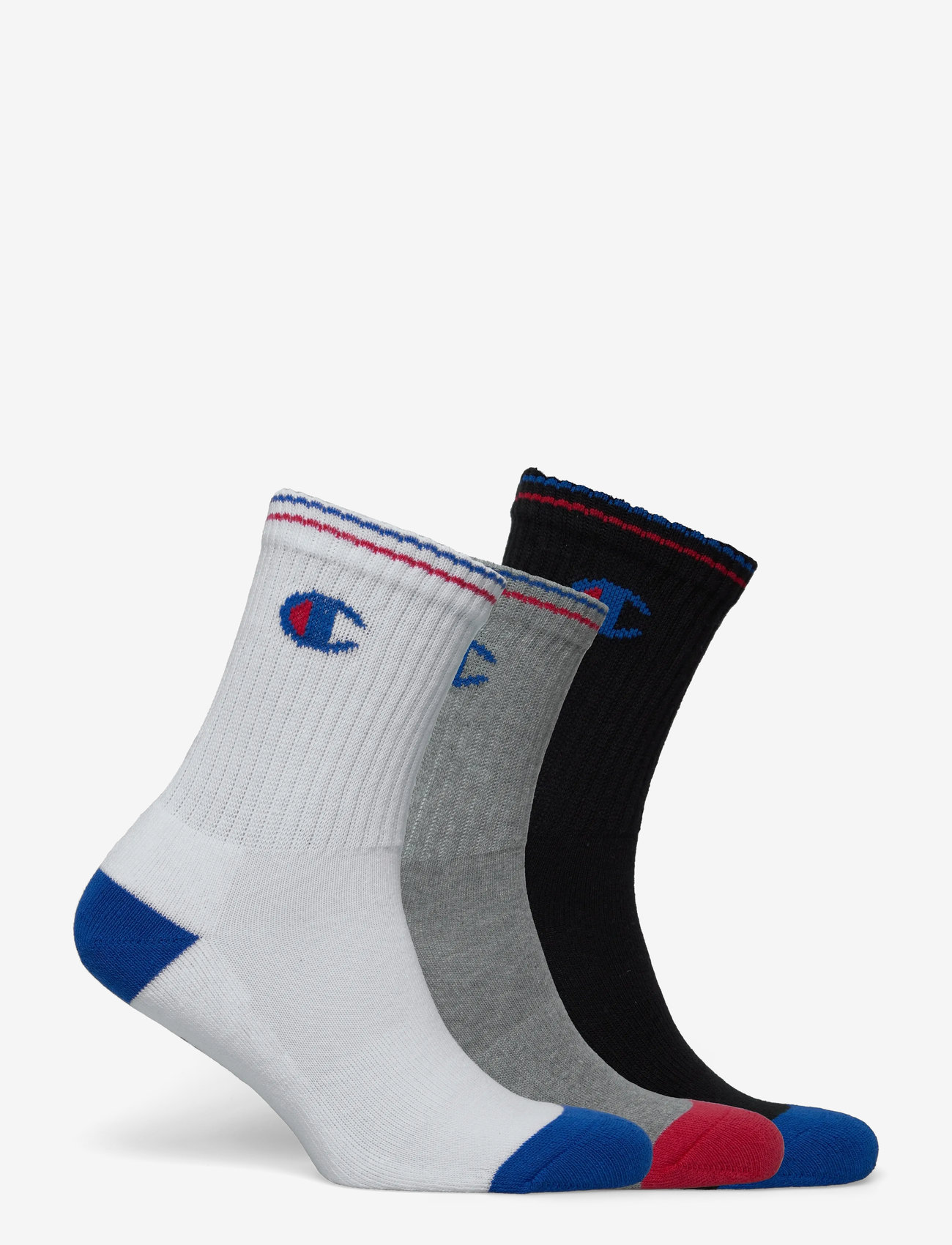 Champion - 3pk Crew Socks - laveste priser - kk001-nbk/wht/oxgm -ns - 1