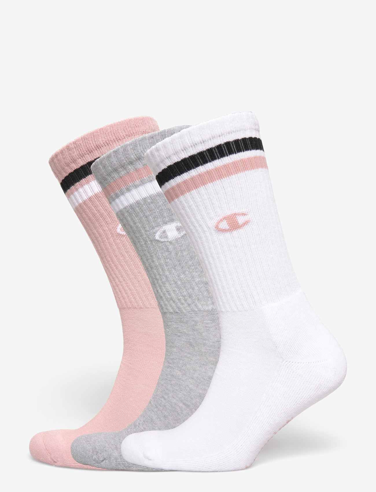 Champion - 3pk Crew Socks - sport socks - ps124-plmv/wht/n - 0