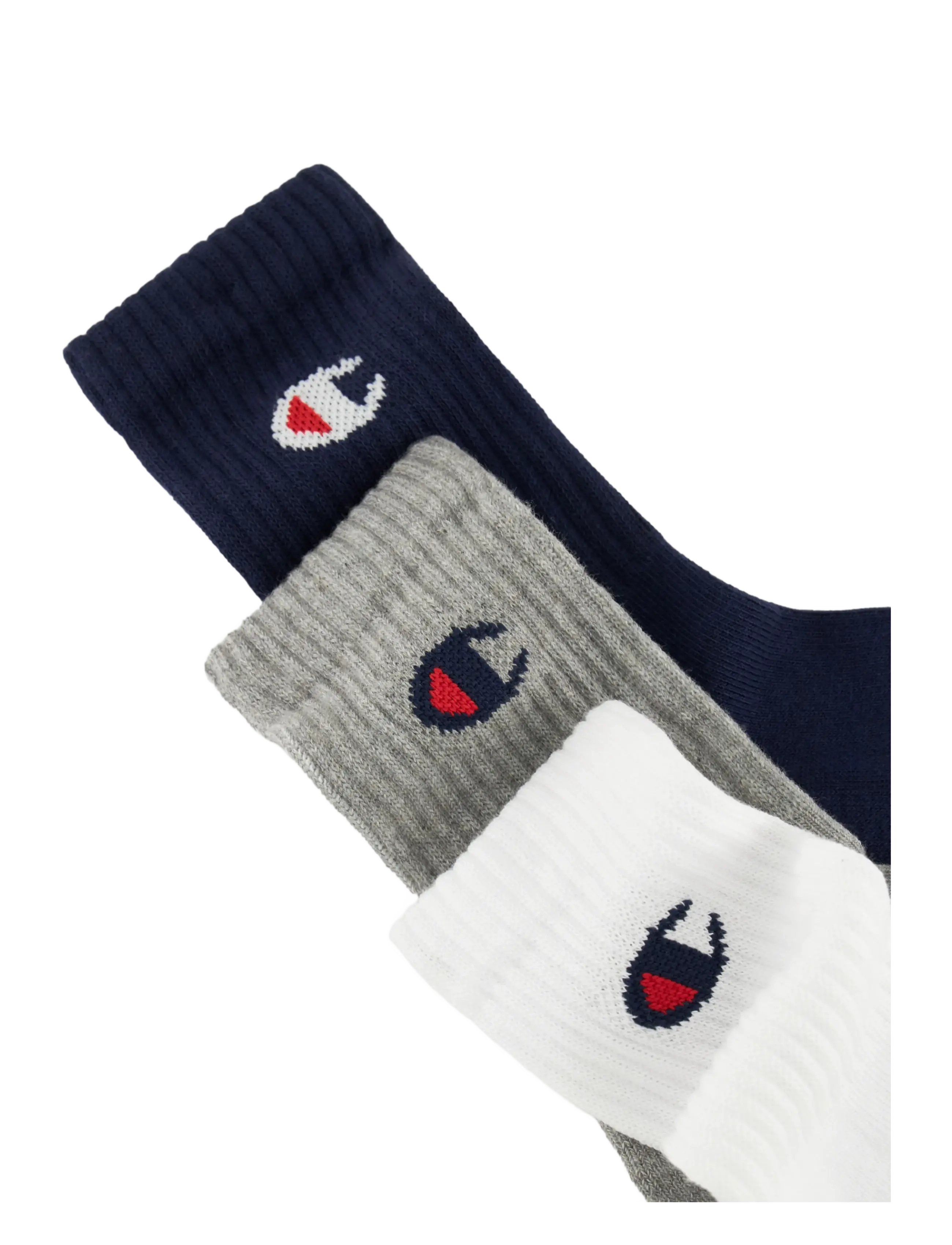 Champion - 6pk Crew Socks - strømper - bs517-nny/nny/wht/wht/oxgm/oxgm-ns - 1