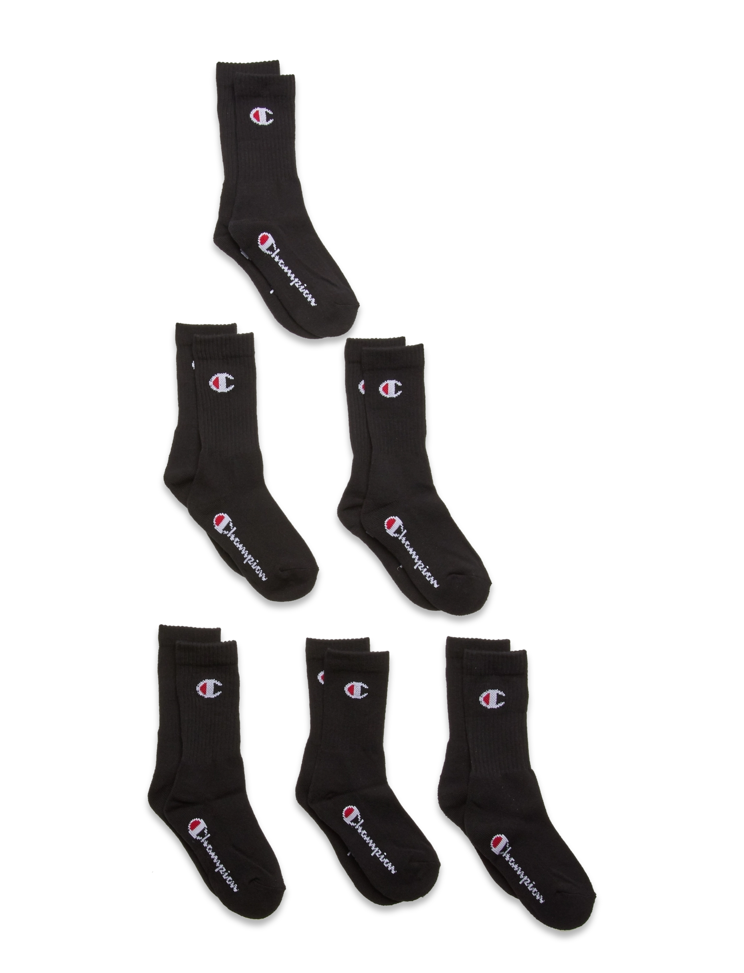 Champion 6pk Crew Socks - Strumpor - KK001-NBK/NBK/NBK/NBK/NBK/NBK-NS / black