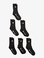 6pk Crew Socks - BLACK BEAUTY