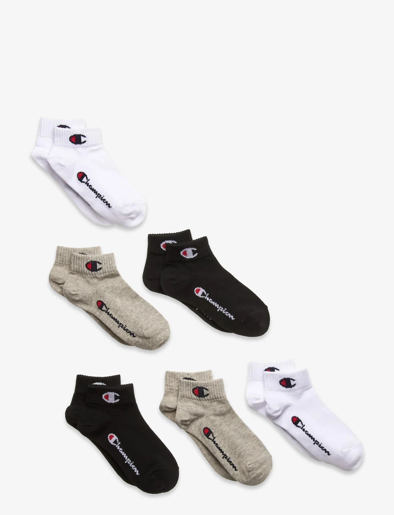 Champion - 6pk Quarter Socks - najniższe ceny - gray melange light - 0