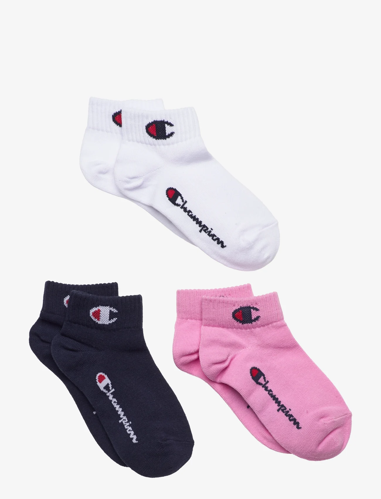 Champion - 3pk Quarter Socks - laveste priser - fuchsia pink - 0