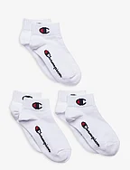 3pk Quarter Socks - WHITE