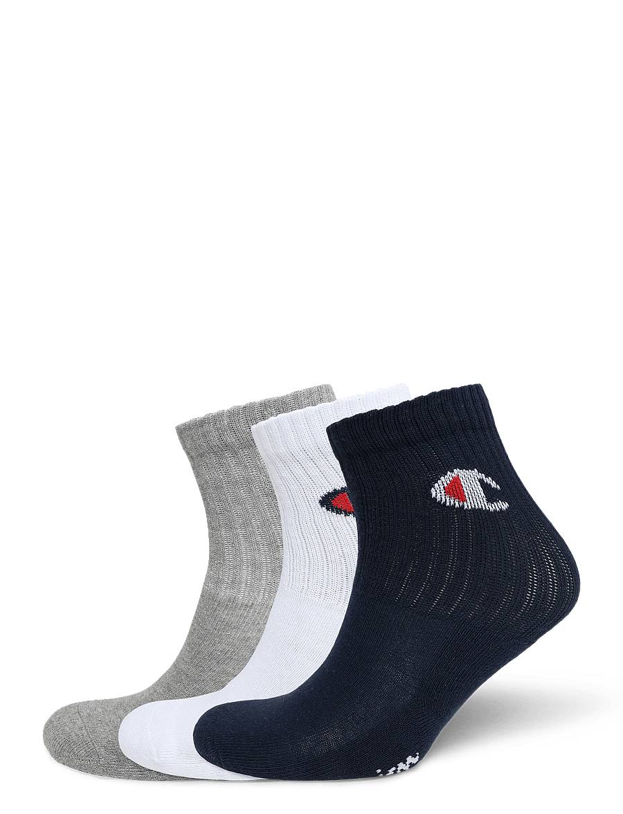 Champion - 3pk Crew Socks - strømper - bs517-nny/wht/oxgm-ns - 0