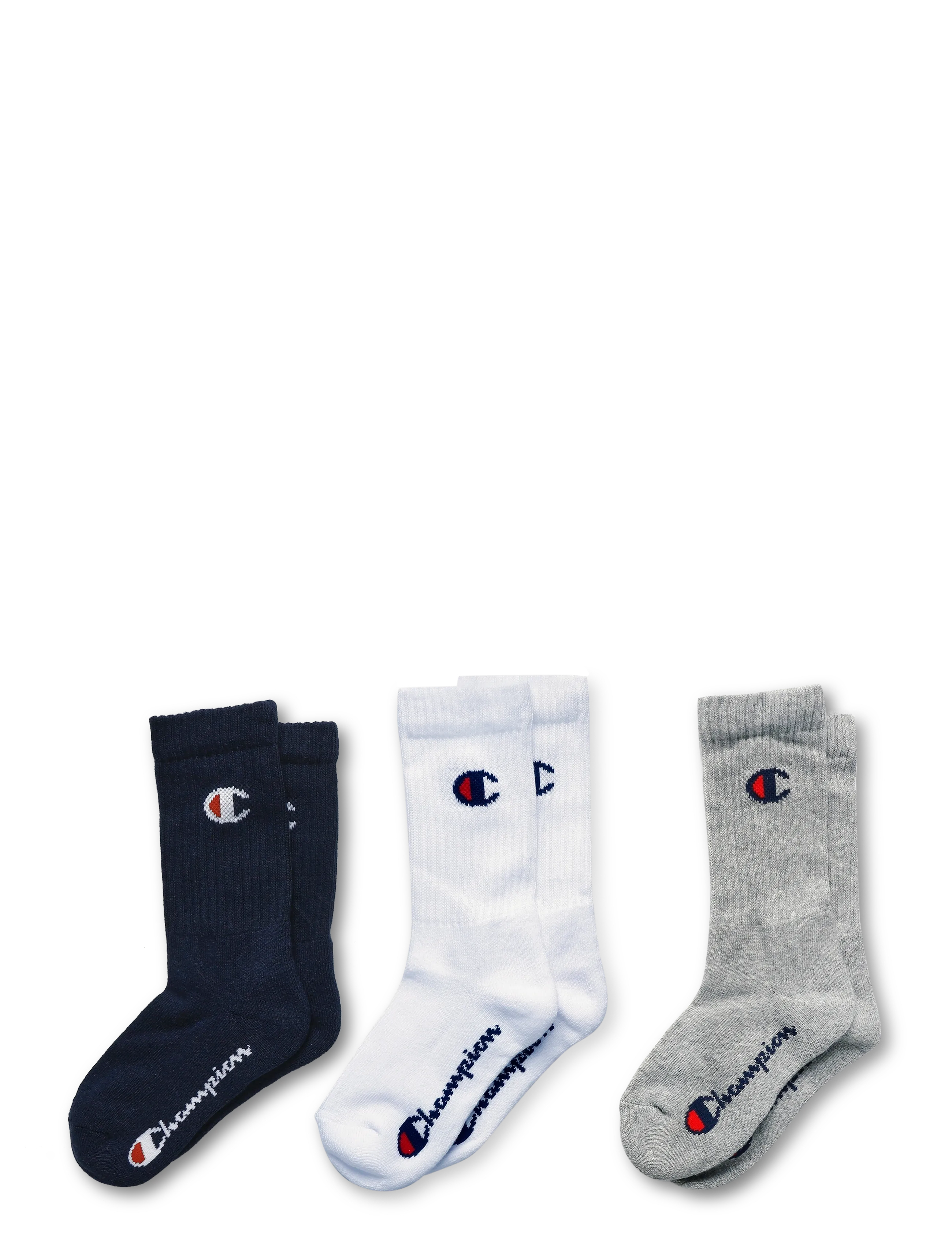 Champion - 3pk Crew Socks - die niedrigsten preise - bs517-nny/wht/oxgm-ns - 1