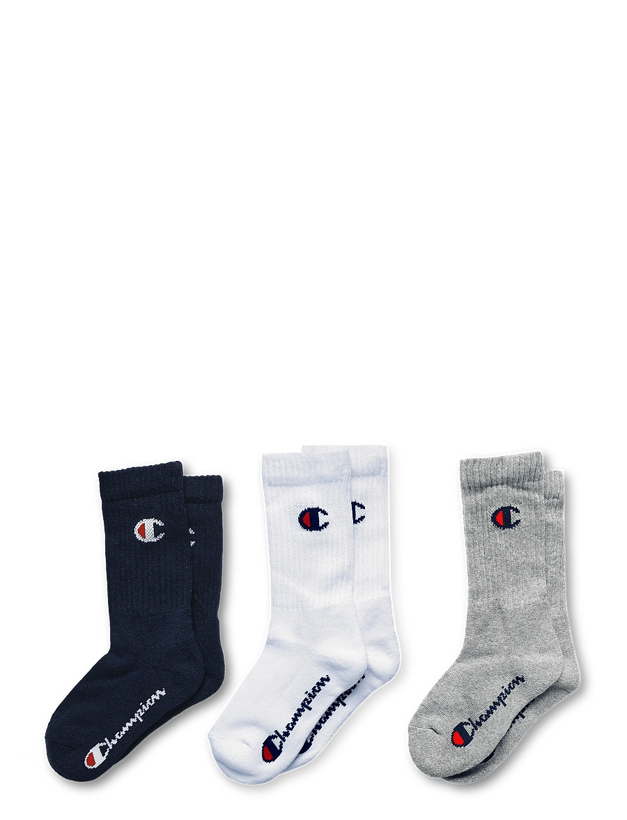 Champion - 3pk Crew Socks - strømper - bs517-nny/wht/oxgm-ns - 1