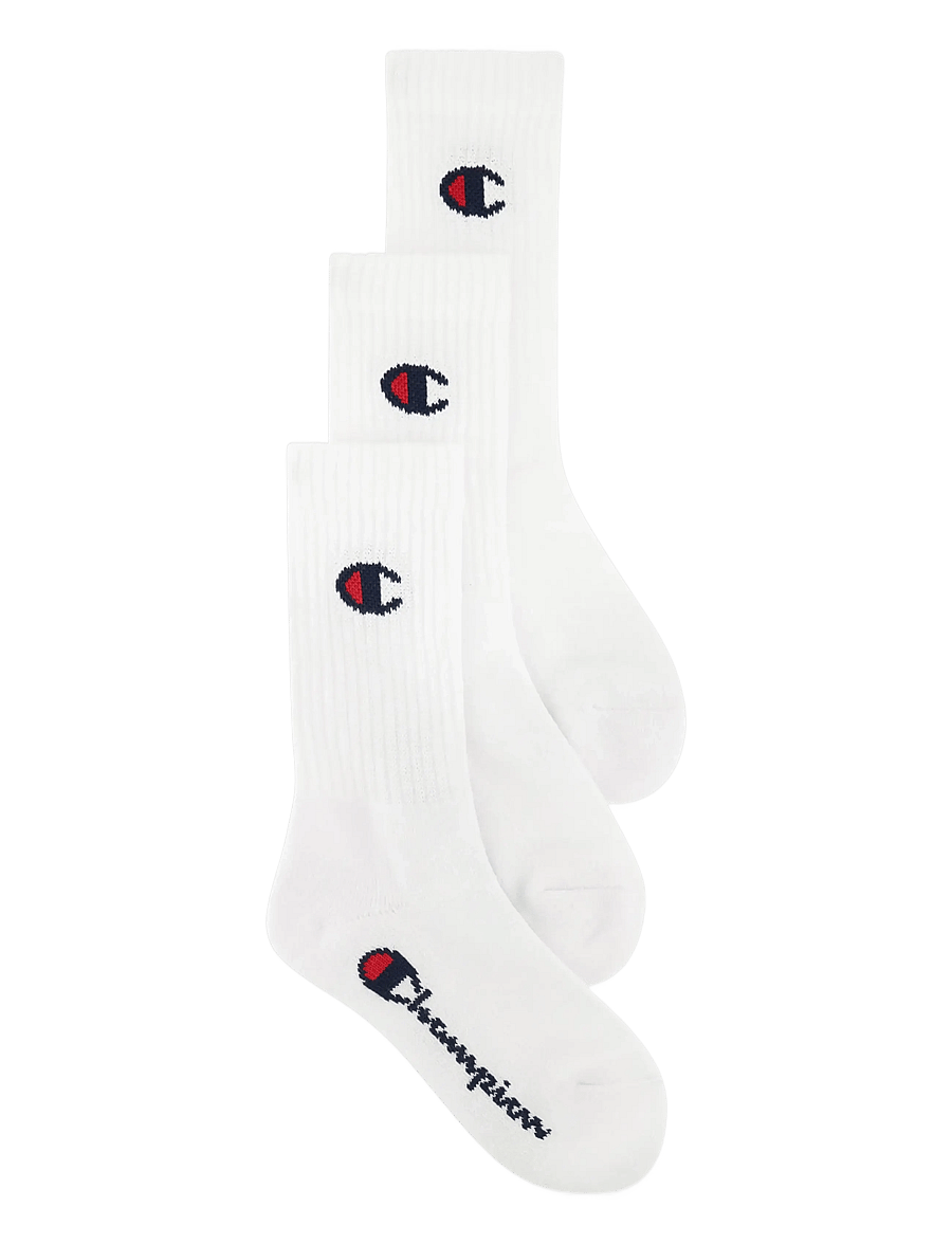 Champion - 3pk Crew Socks - strømper - ww001-wht/wht/wht-ns - 0