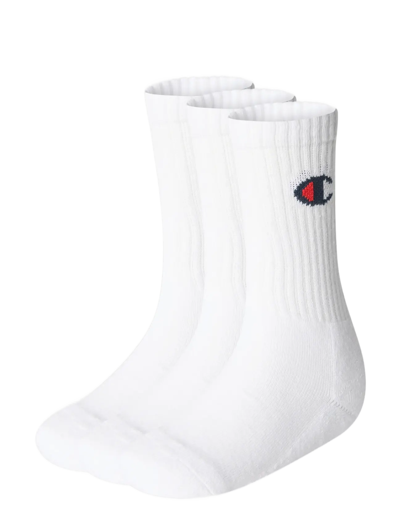 Champion - 3pk Crew Socks - strømper - ww001-wht/wht/wht-ns - 1