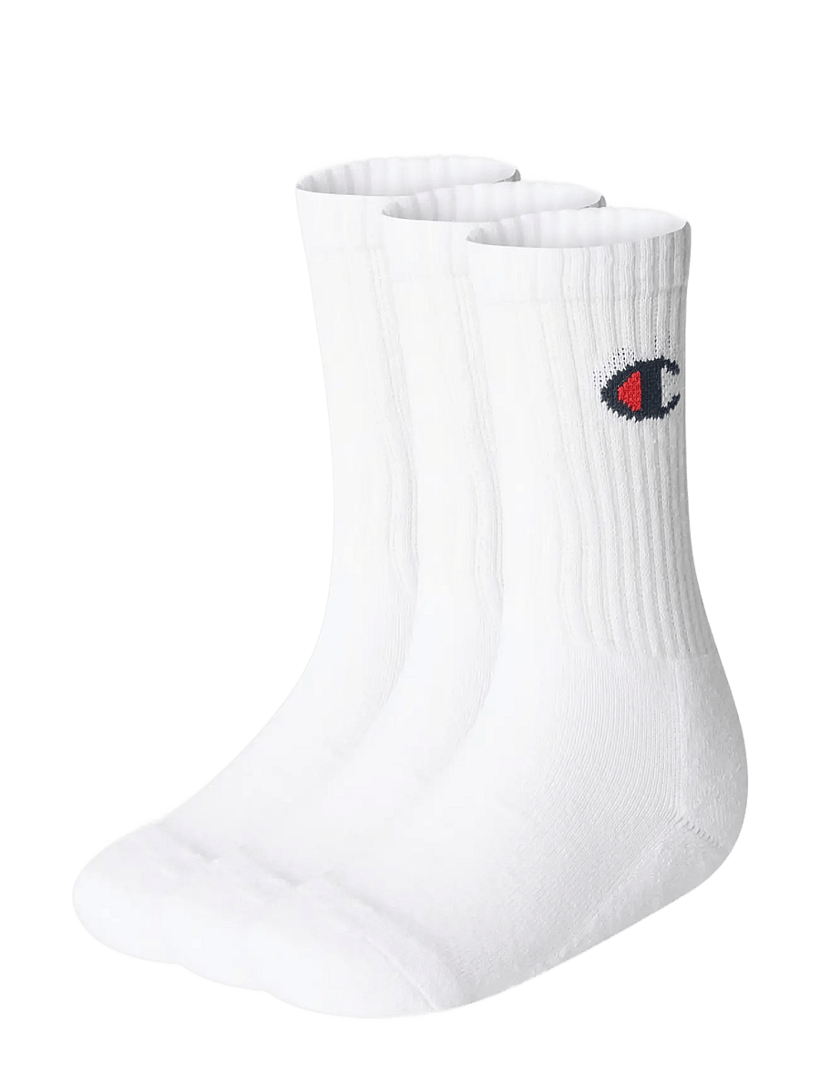 Champion - 3pk Crew Socks - strømper - ww001-wht/wht/wht-ns - 1
