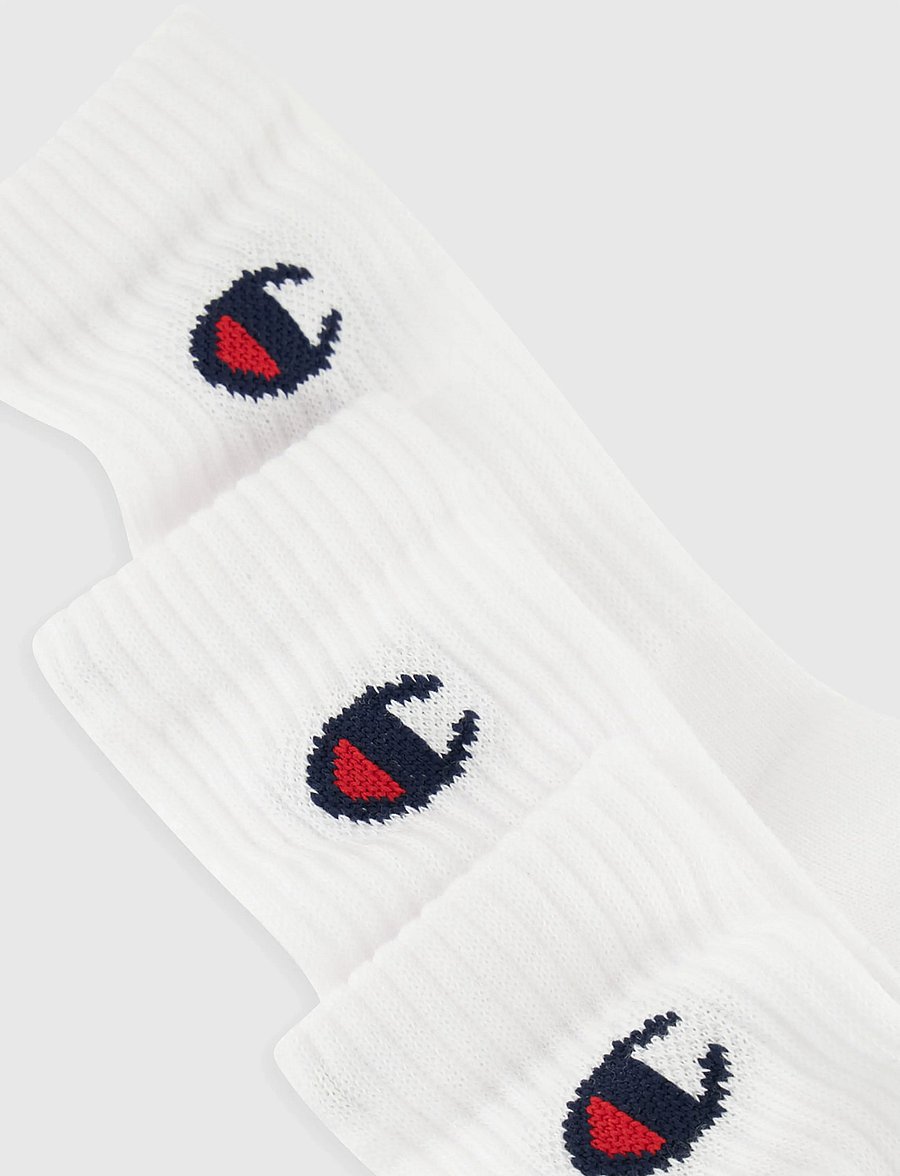 Champion - 3pk Crew Socks - strømper - ww001-wht/wht/wht-ns - 2