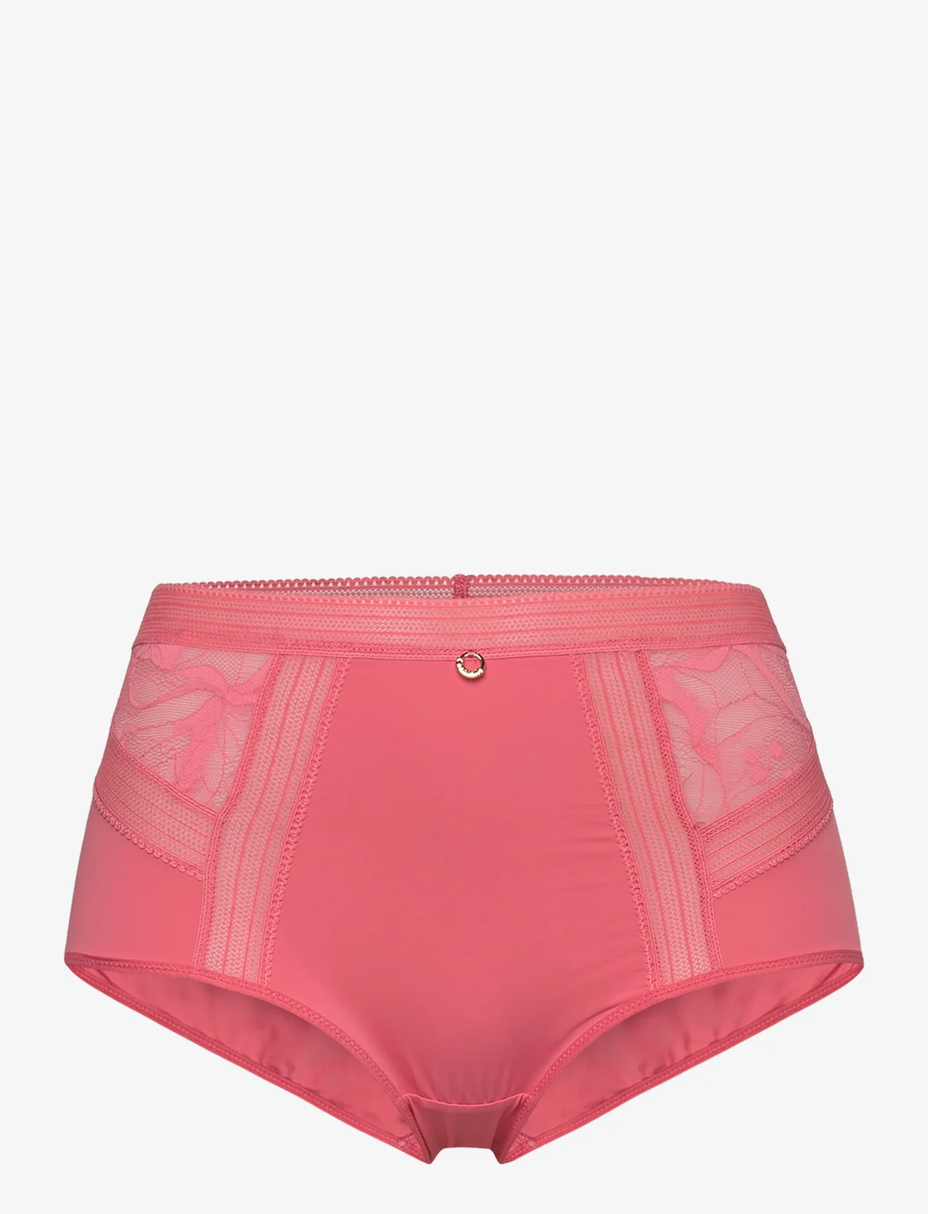 Chantelle Beach - True lace High-waisted full brief - apakšbikses - pink rose - 0