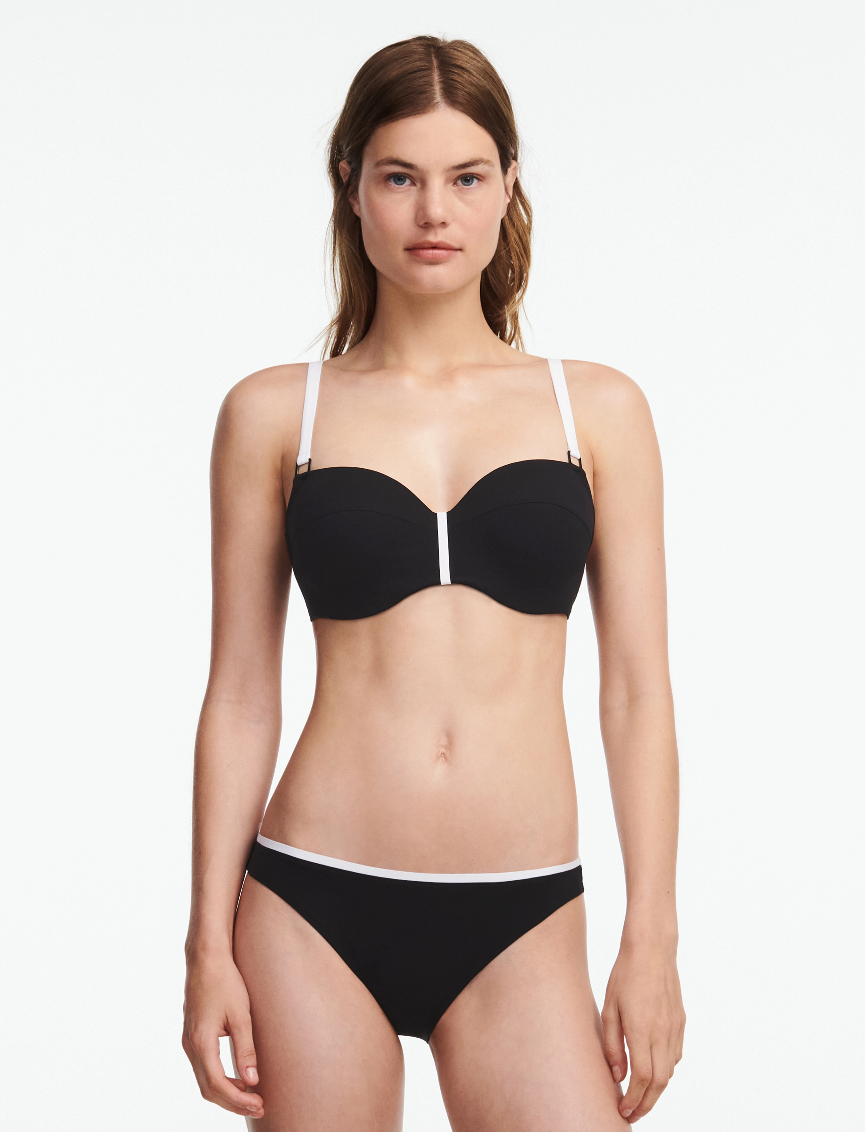 Chantelle Beach - Authentic Bikini Half-cup memory bra - black / white - 5