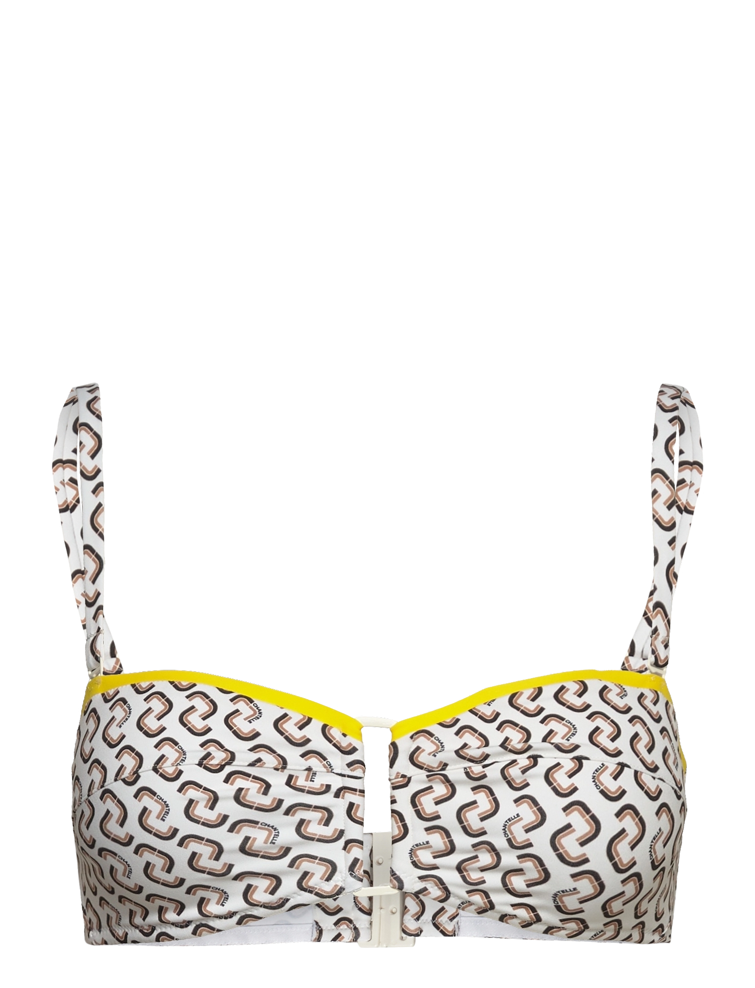 Chantelle Beach Authentic Bikini Wirefree bandeau spacer bra - Riided - MONOGRAM / beige