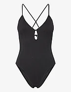 PULP Swim Bikini Wirefree plunge t-shirt swimsuit - BLACK