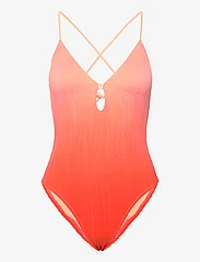 Chantelle Beach - PULP Swim Bikini Wirefree plunge t-shirt swimsuit - badeanzüge - orange tie and dye - 1